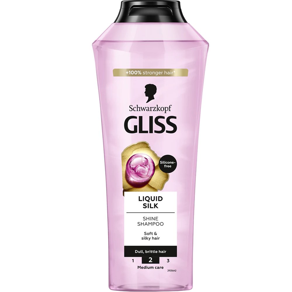 Schwarzkopf Gliss Liquid Silk Shine Shmapoo Σαμπουάν για Θαμπά & Ταλαιπωρημένα Μαλλιά που Επαναφέρει τη Λάμψη & Χαρίζει Ζωντάνια 400ml