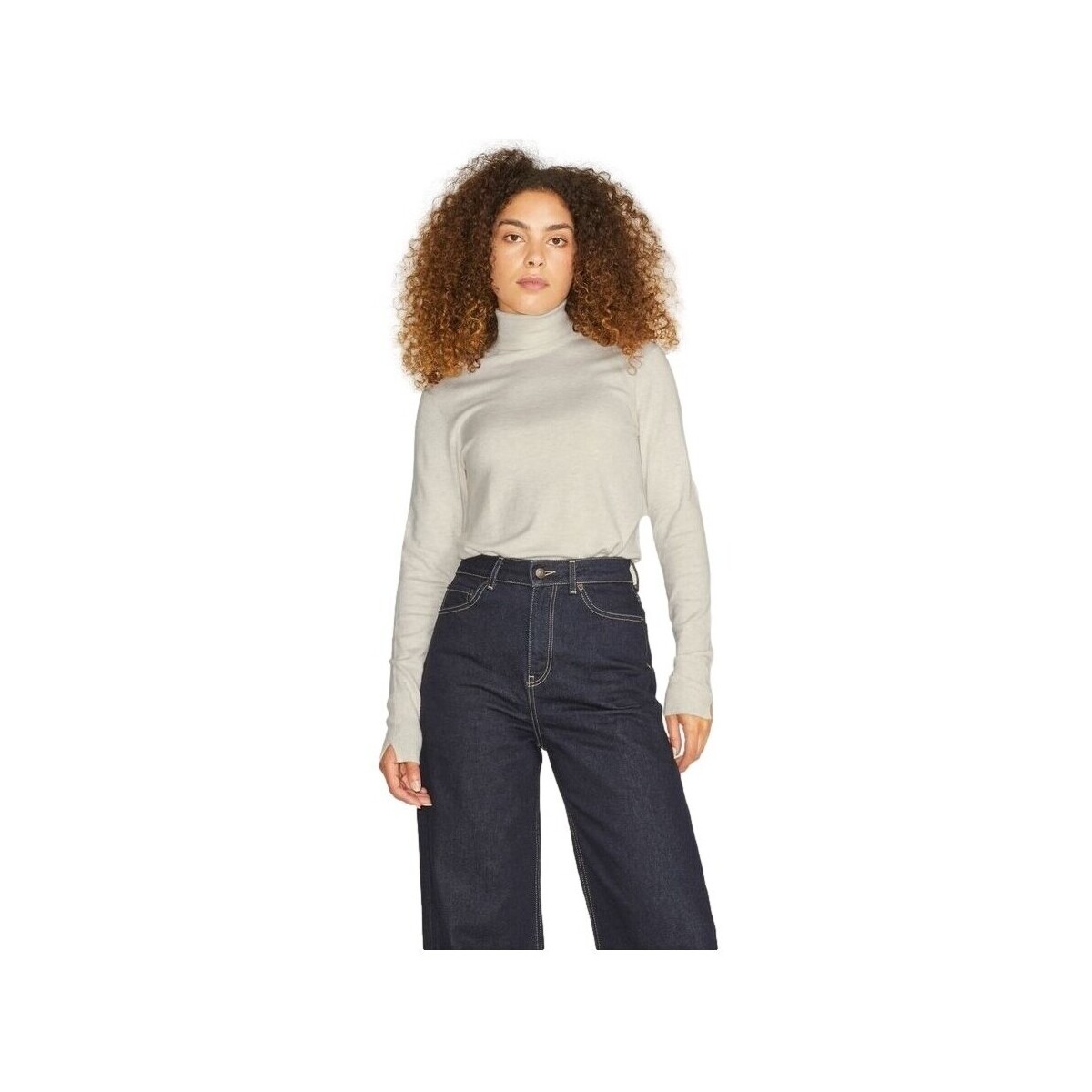 Πουλόβερ JJXX Malha Ava L/S Roll Neck - Snow White