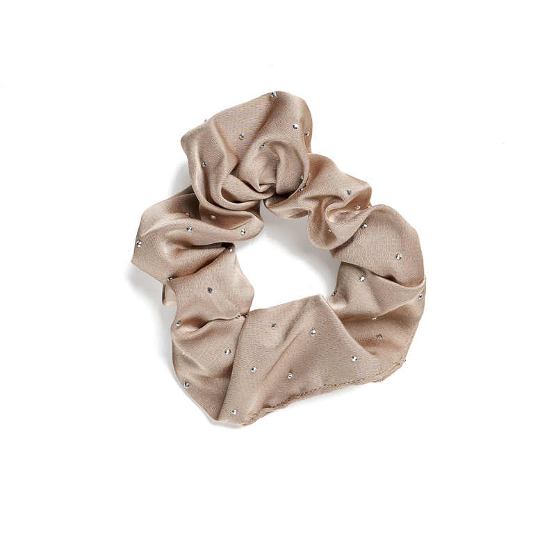Κρεμ Scrunchie Με Στρας