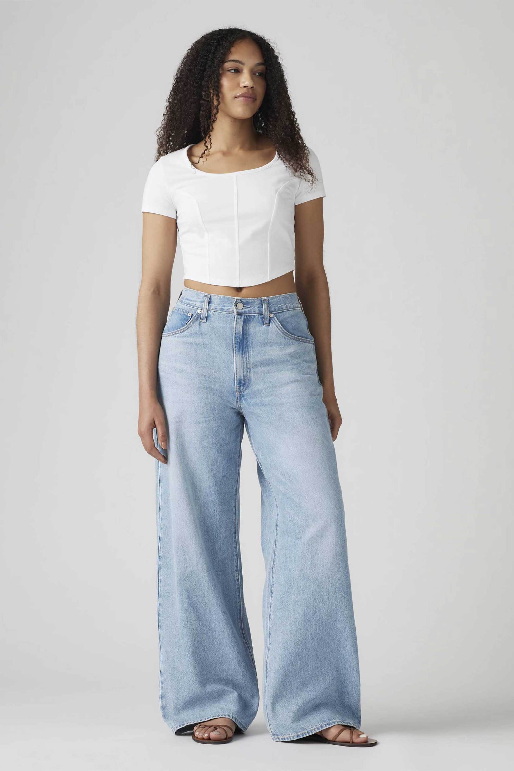 Levi's® γυναικείο ψηλόμεσο τζιν παντελόνι πεντάτσεπο Straight Wide Fit "Cinch Baggy"