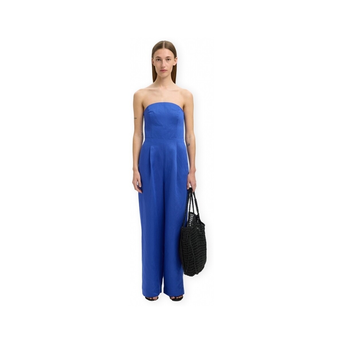 Ολόσωμες φόρμα Selected W Sima Bustier Jumpsuit - Dazzling Blue