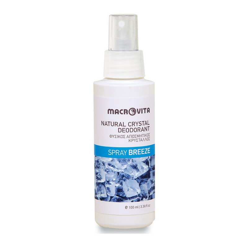 Macrovita Natural Crystal Deodorant Spray Breeze 100ml,Φυσικός Αποσμητικός Κρύσταλλος με Άρωμα Breeze