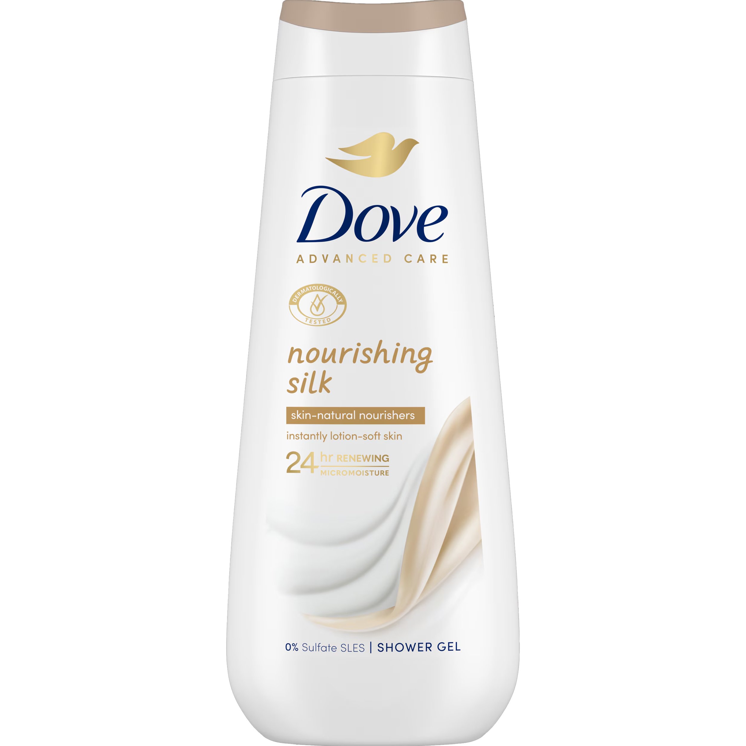 Dove Advanced Care Nourishing Silk Αφρόλουτρο Απαλό για την Επιδερμίδα που Προσφέρει Θρέψη & Ενυδάτωση που Διαρκεί Όλη την Ημέρα 600ml