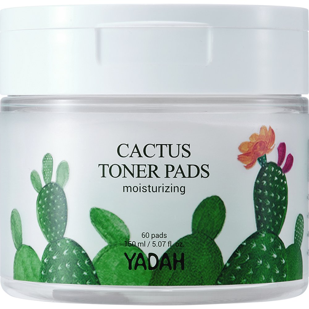 Yadah Cactus Moisturizing Toner Pads Βαμβακερά Pad Προσώπου Εμποτισμένα σε Ενυδατικό Toner 60 Τεμάχια