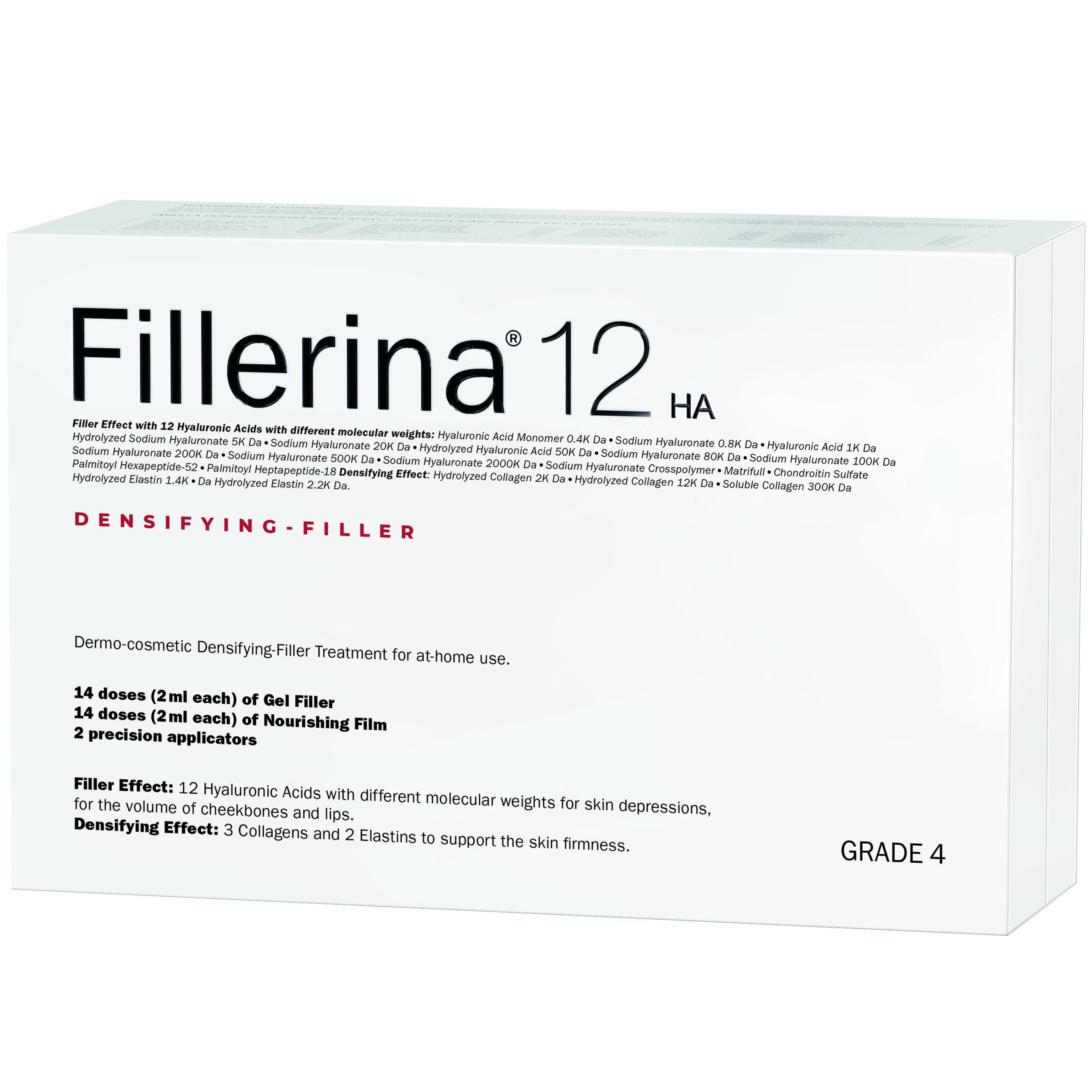 Fillerina 12HA Densifying Filler Face Treatment Grade 4, 2x30ml,Αντιγηραντικός Ορός Προσώπου Αναπλήρωσης του Δέρματος & Γεμίσματος των Ρυτίδων