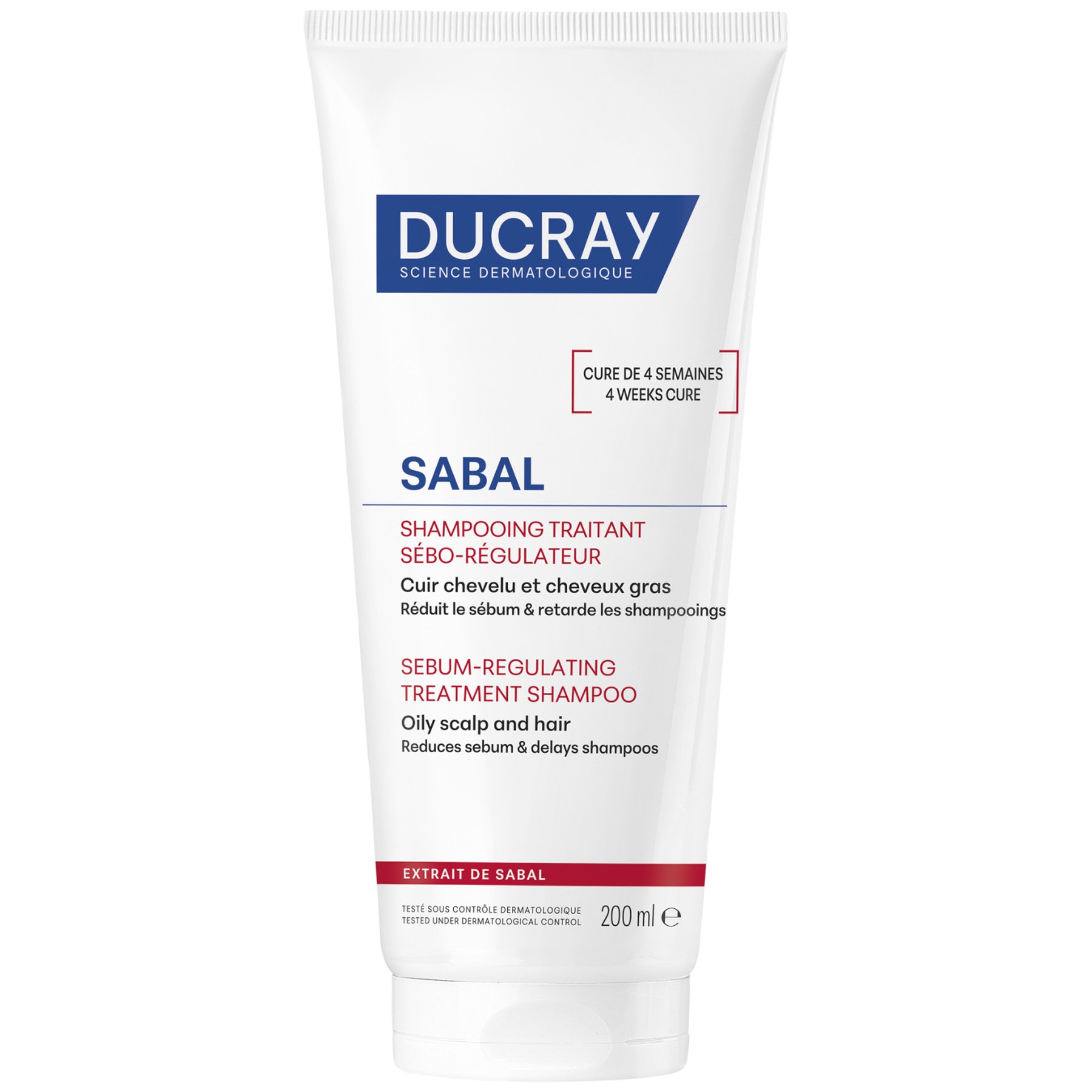 Ducray Sabal Sebum-Regulating Treatment Shampoo Σμηγματορρυθμιστικό Σαμπουάν Αγωγής για το Λιπαρό Τριχωτό της Κεφαλής 200ml