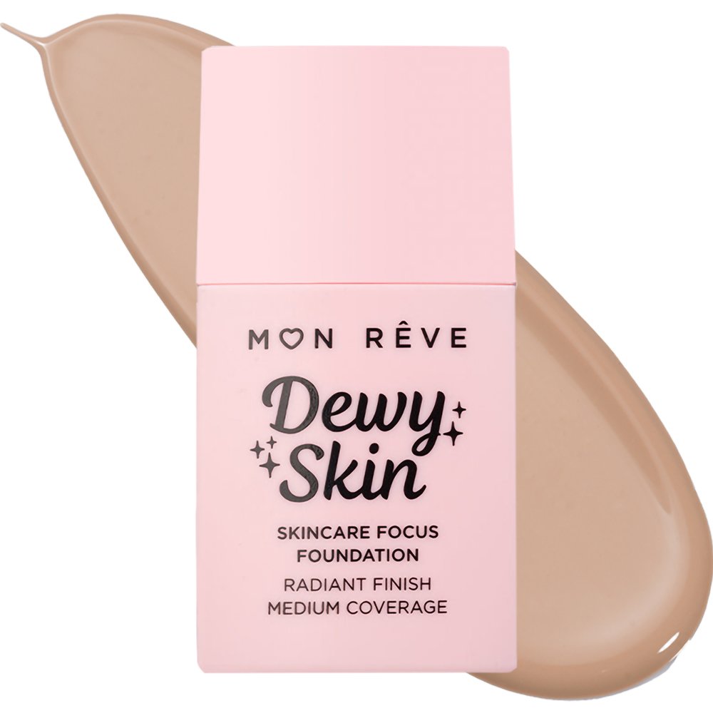 Mon Reve Dewy Skin Foundation Μεσαίας Κάλυψης για Λαμπερό Τελείωμα 30ml - 21C