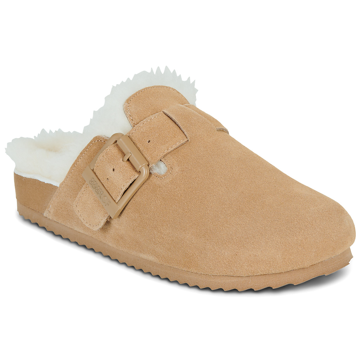 Τσόκαρα Colors of California FURRY SABOT REAL SHEEPSKIN