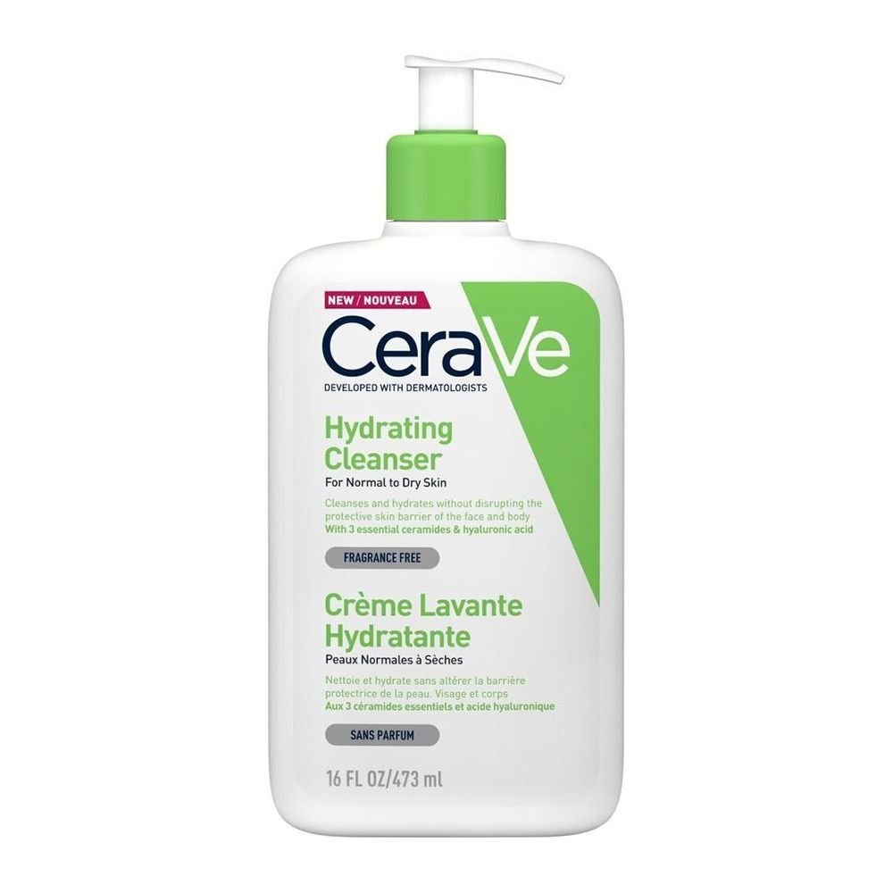CeraVe Hydrating for Normal to Dry Skin Face & Body Cleanser Cream Ενυδατική Κρέμα Καθαρισμού Προσώπου & Σώματος για Κανονική προς Ξηρή Επιδερμίδα 473ml