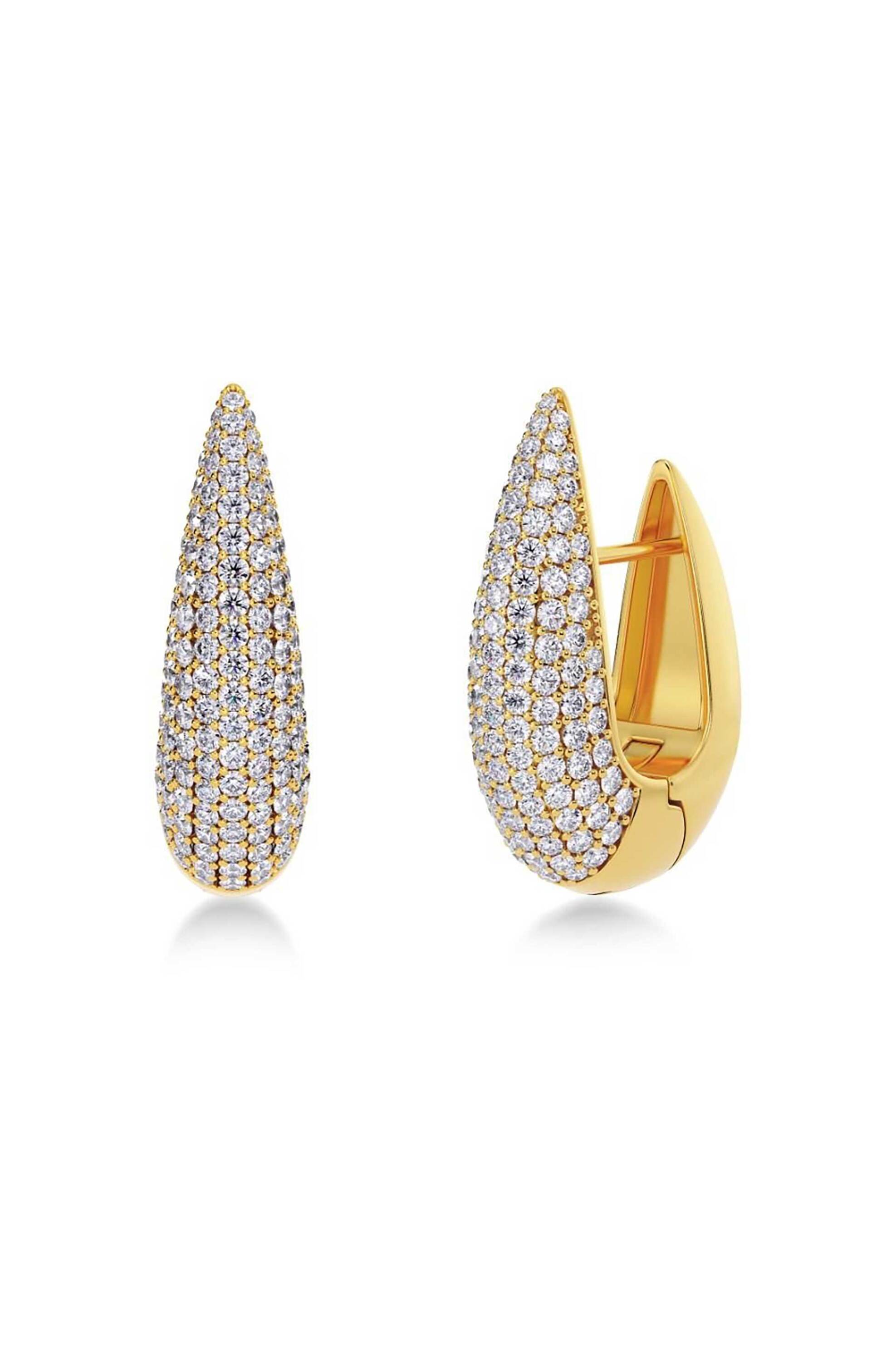 EDBLAD γυναικεία σκουλαρίκια "Crest Pavé Gold" (L)