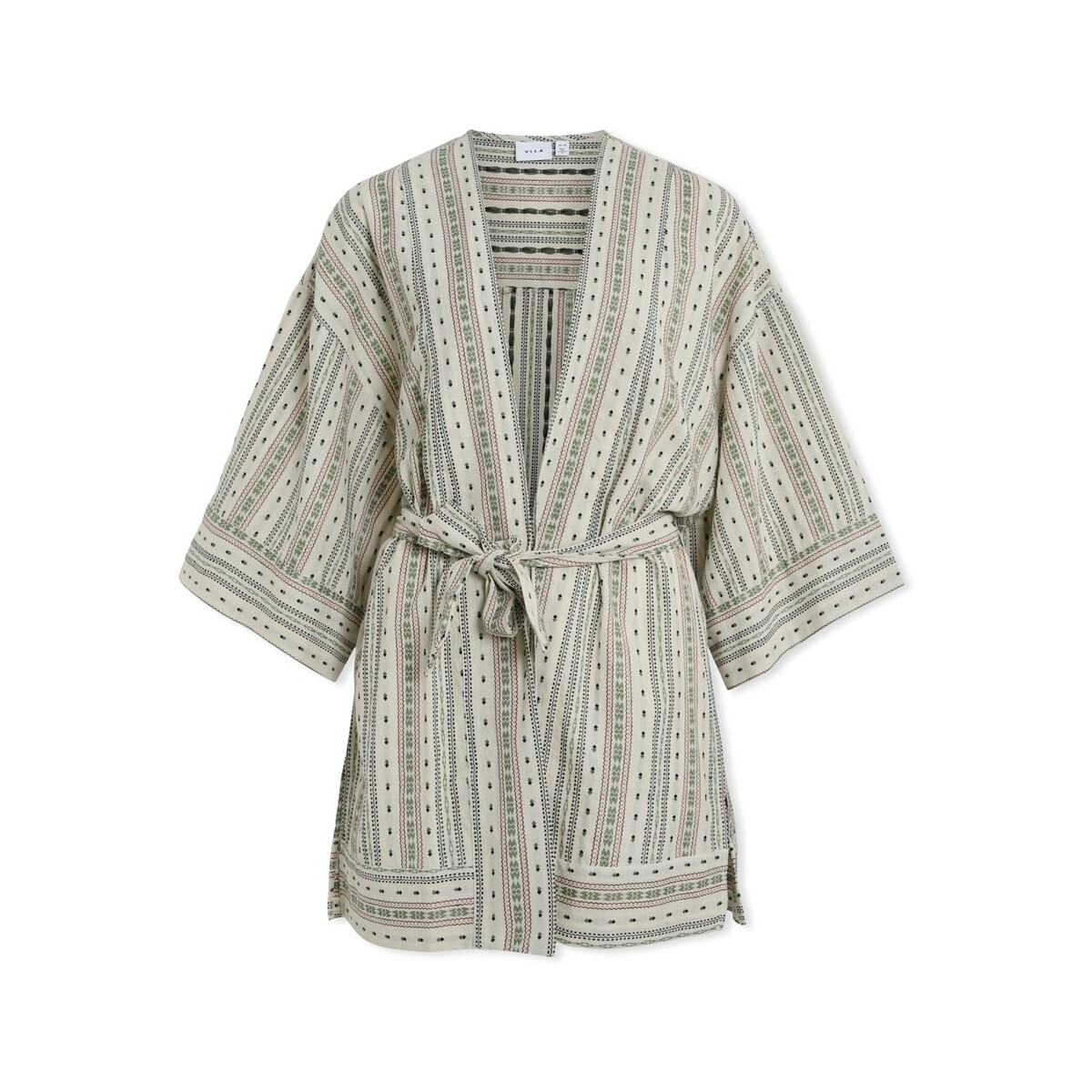 Παλτό Vila Senso Kimono - Birch/Embroidery