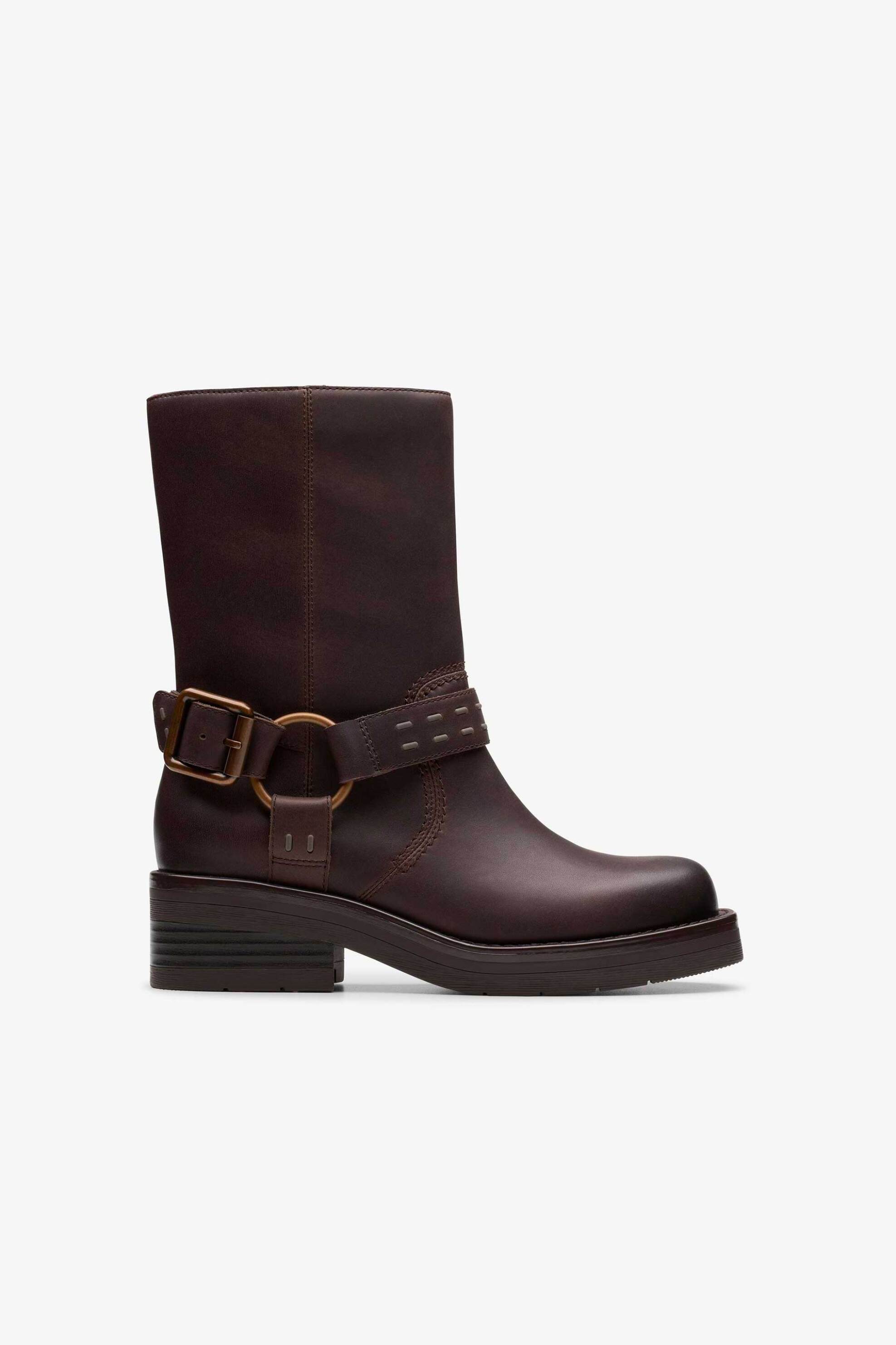 Clarks γυναικείες δερμάτινες μπότες με μεταλλικές αγκράφες "Rebelle Up" | 37