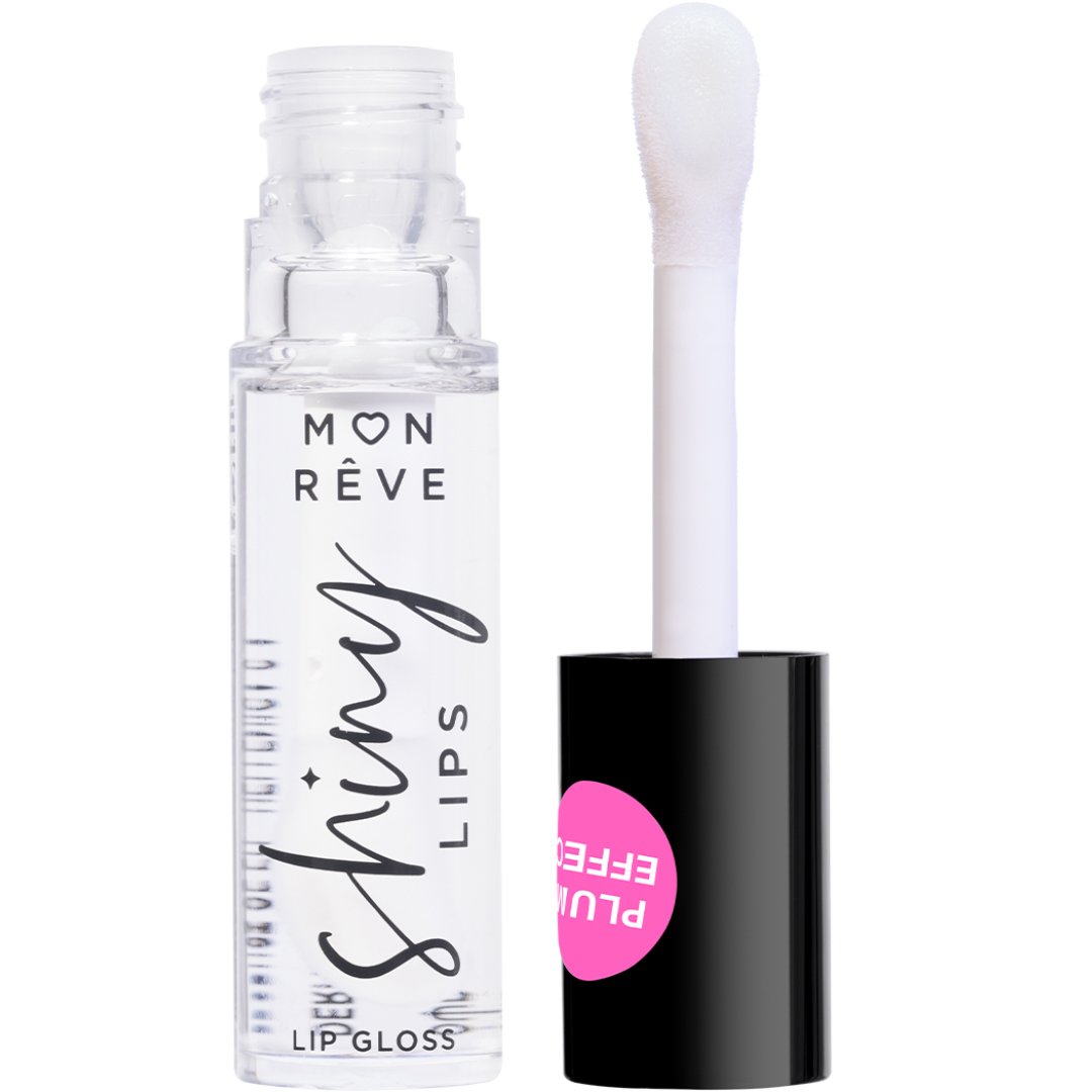 Mon Reve Shiny Lips Ενυδατικό, Ultra-Shiny Lip Gloss Plump Effect Μεγάλης Διάρκειας για Έξτρα Όγκο 8ml - 09 Clear Volume