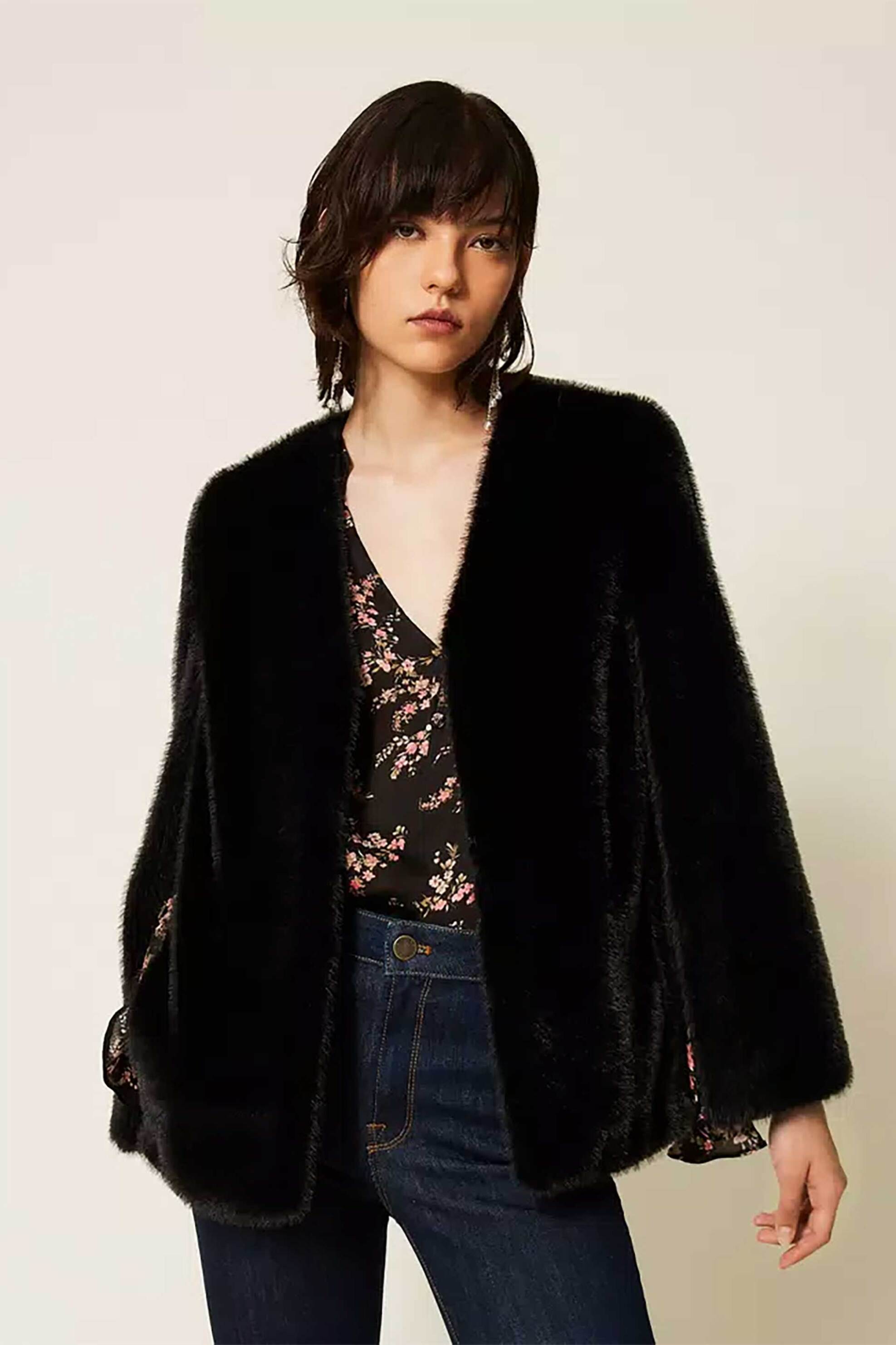 Twinset γυναικεία faux fur κάπα