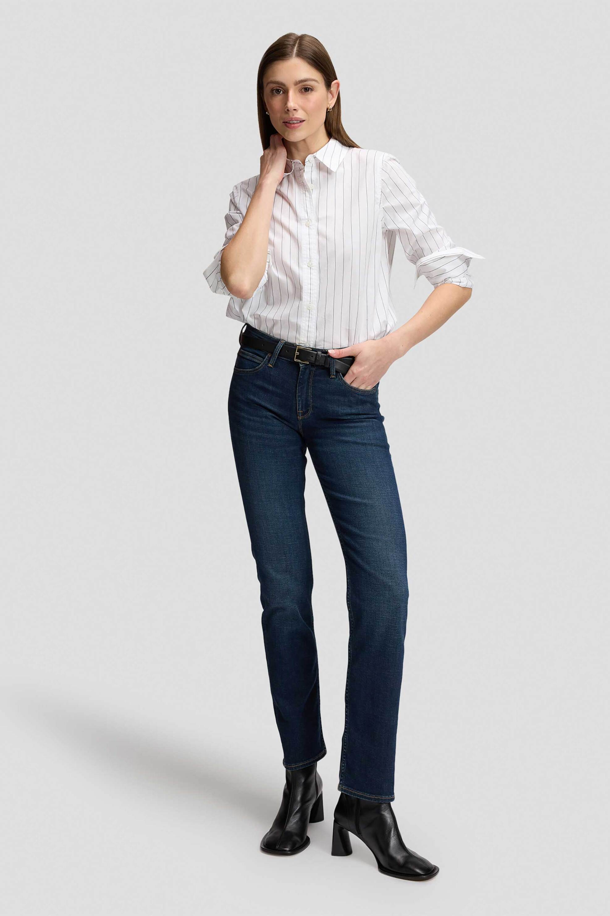Lee® γυναικείο τζιν παντελόνι πεντάτσεπο Slim Straight Fit "Elly"