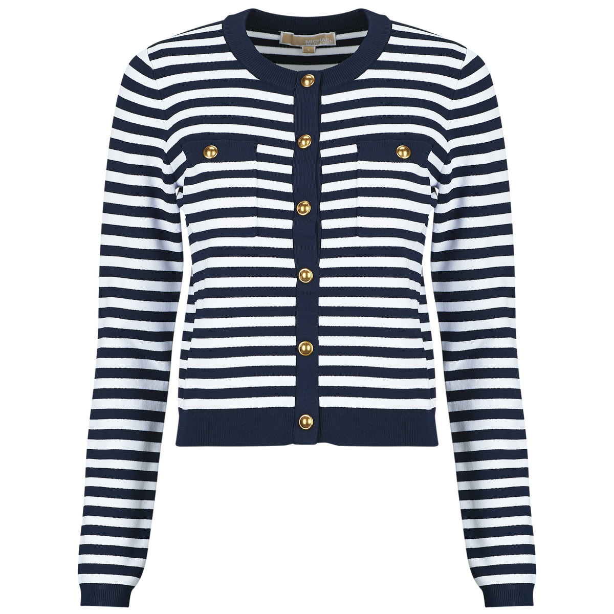 Μπουφάν / Ζακέτες MICHAEL Michael Kors STRIPE SNAP CARDI JKT