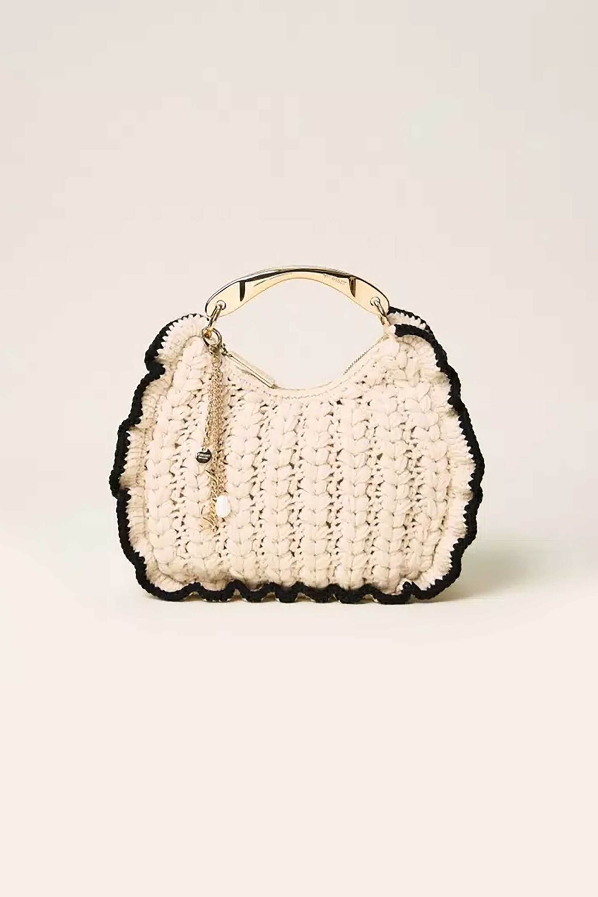 Twinset γυναικεία τσάντα crochet χειρός "Croissant"