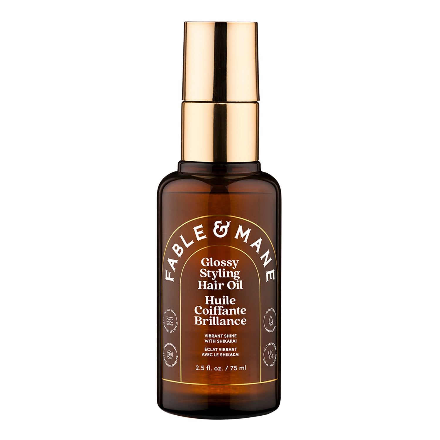 Fable & Mane - Glossy Styling Hair Oil - Έλαιο styling λάμψης με shikakai | 75 ml