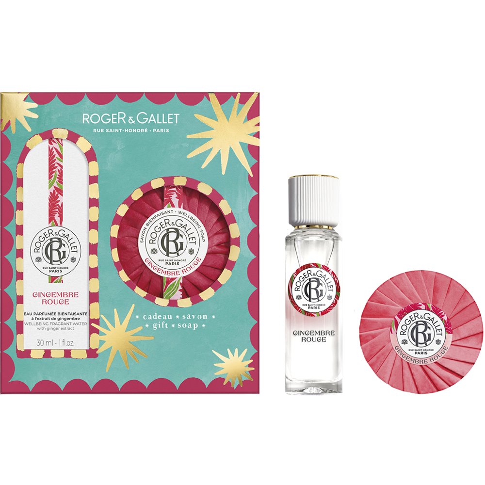 Roger & Gallet Promo Gingembre Rouge Wellbeing Fragrant Water 30ml & Δώρο Perfumed Soap Bar 100g