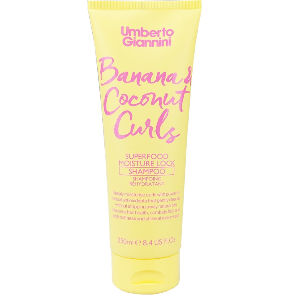 Umberto Giannini Banana Butter Nourishing Superfood Shampoo Σαμπουάν με Υπερτροφές που Κλειδώνει την Υγρασία & Ενυδατώνει σε Βάθος τις Μπούκλες με Ισχυρά Φυσικά Αντιοξειδωτικά 250ml