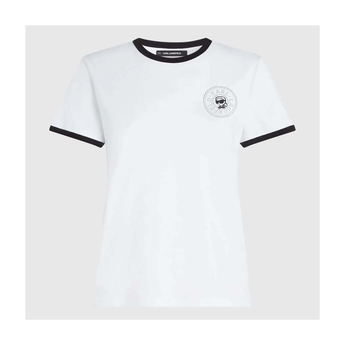 T-shirt με κοντά μανίκια Karl Lagerfeld B2w17026 Whtblk