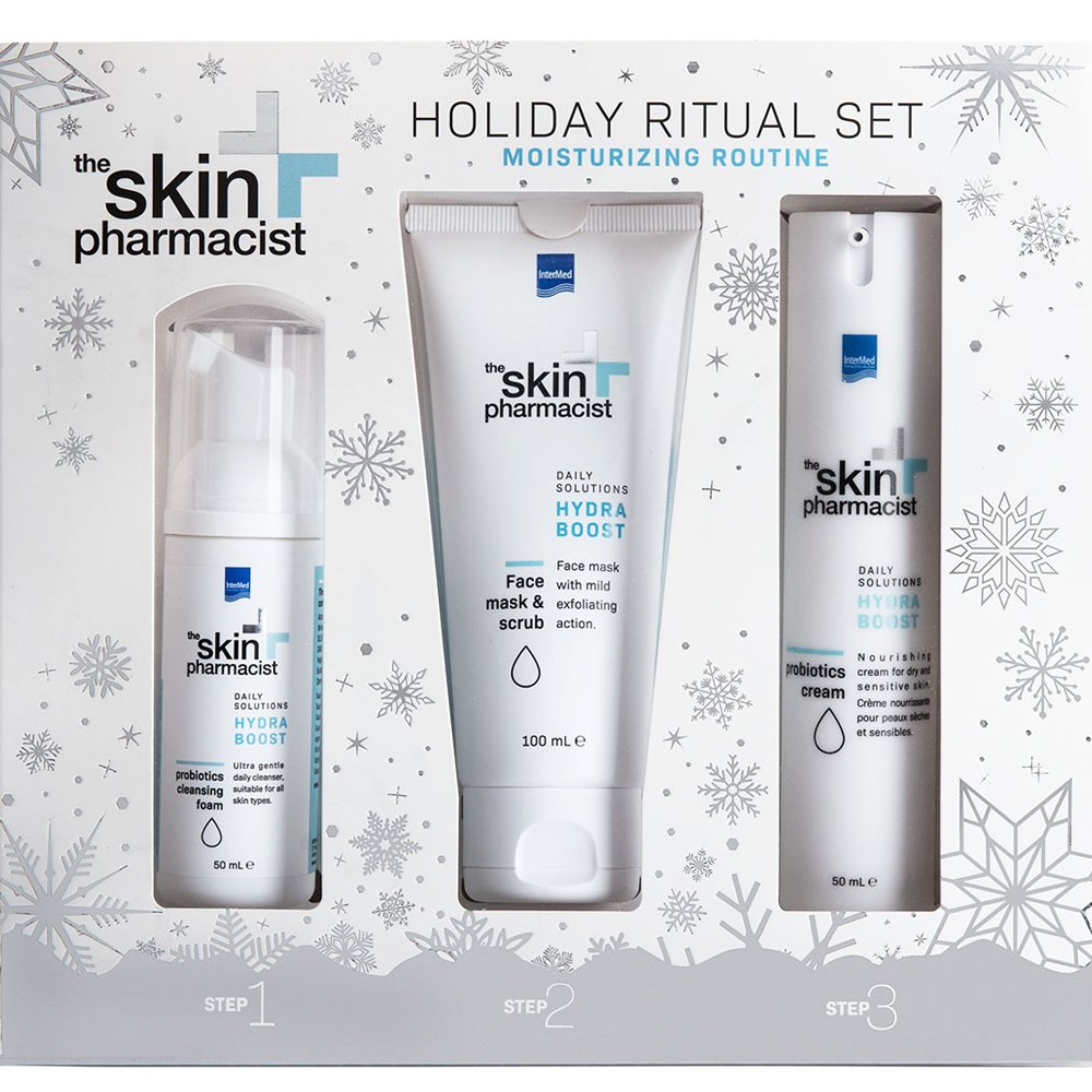 The Skin Pharmacist Promo Hydra Boost Probiotics Cleansing Foam 50ml & Face Mask & Scrub 100ml & Probiotics Cream 50ml