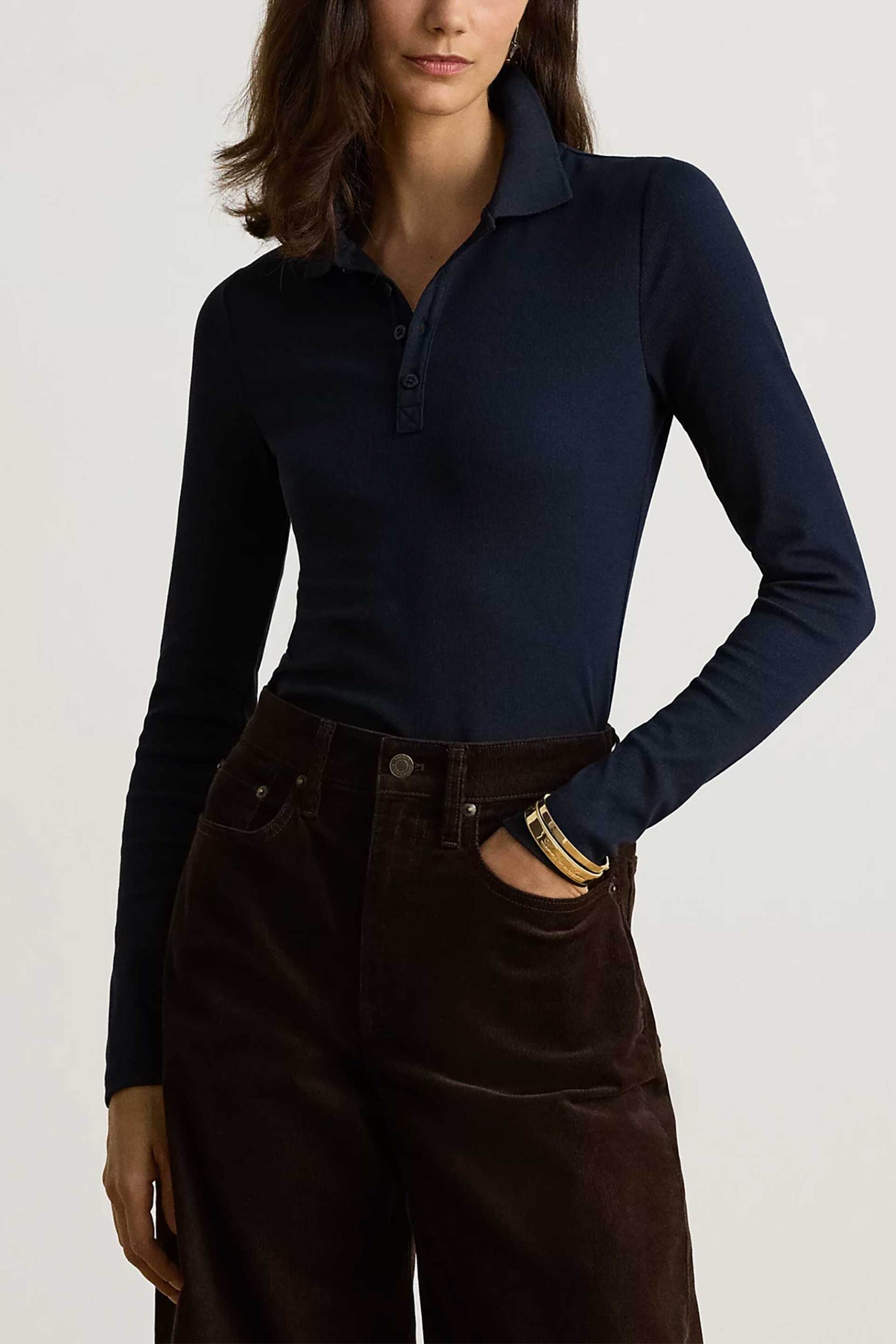 Lauren Ralph Lauren γυναικεία μπλούζα πλεκτή με πόλο γιακά