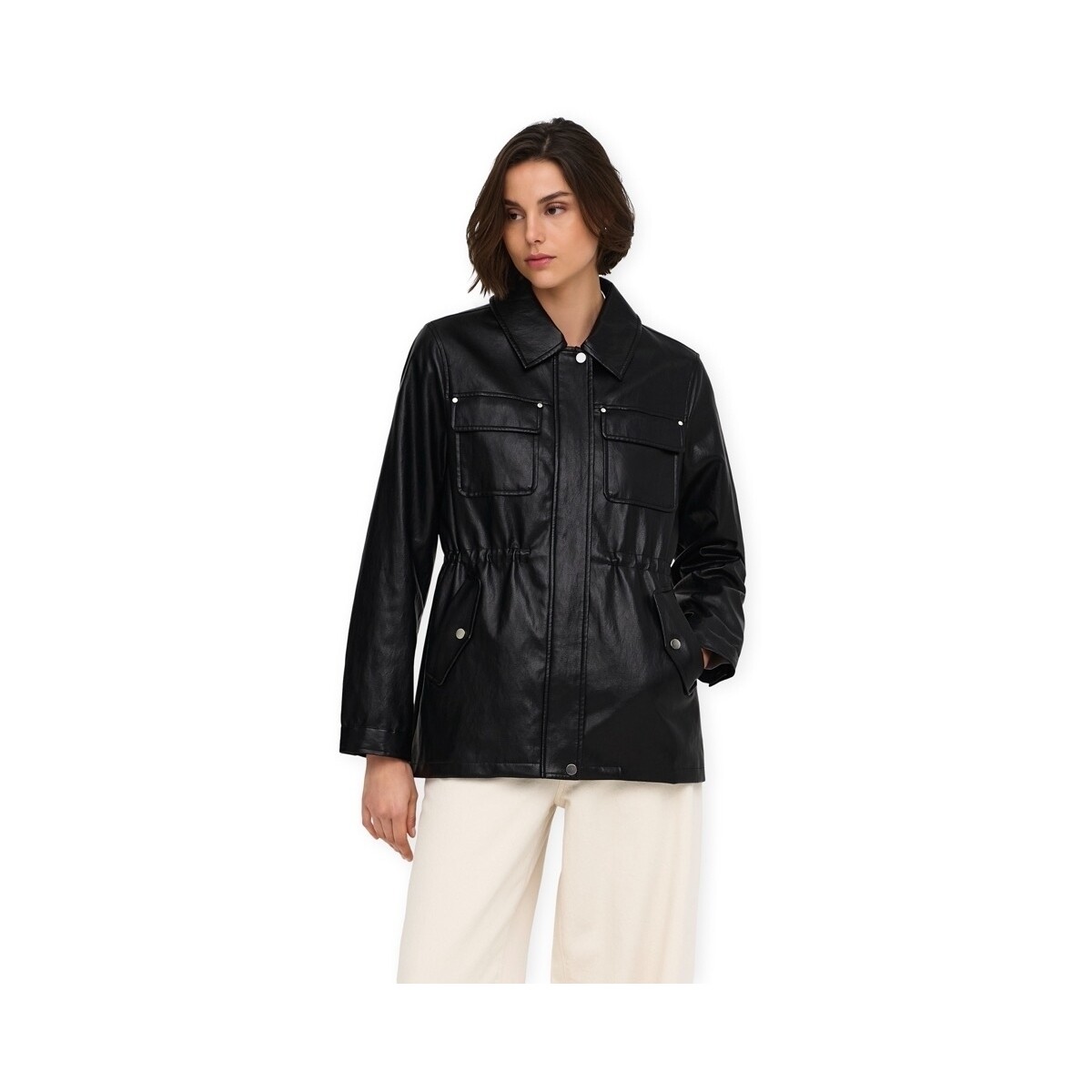 Παλτό Only Mini Faux Jacket - Black