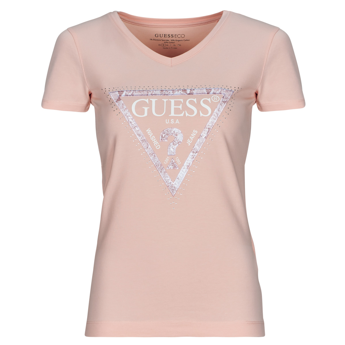 T-shirt με κοντά μανίκια Guess VN PYTHON TRIANGLE