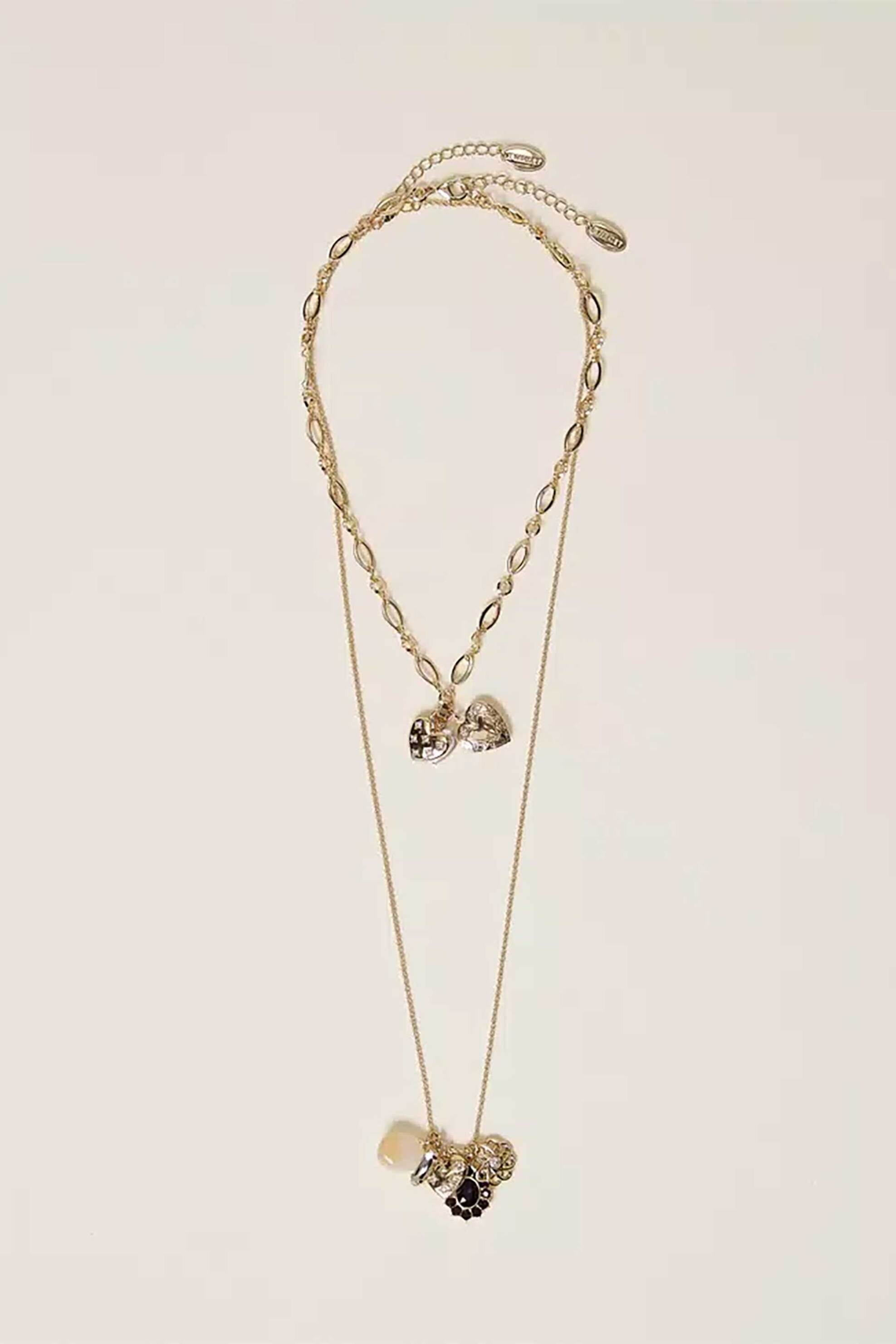 Twinset γυναικείο κολιέ με διπλή αλυσίδα και charms | ONE SIZE