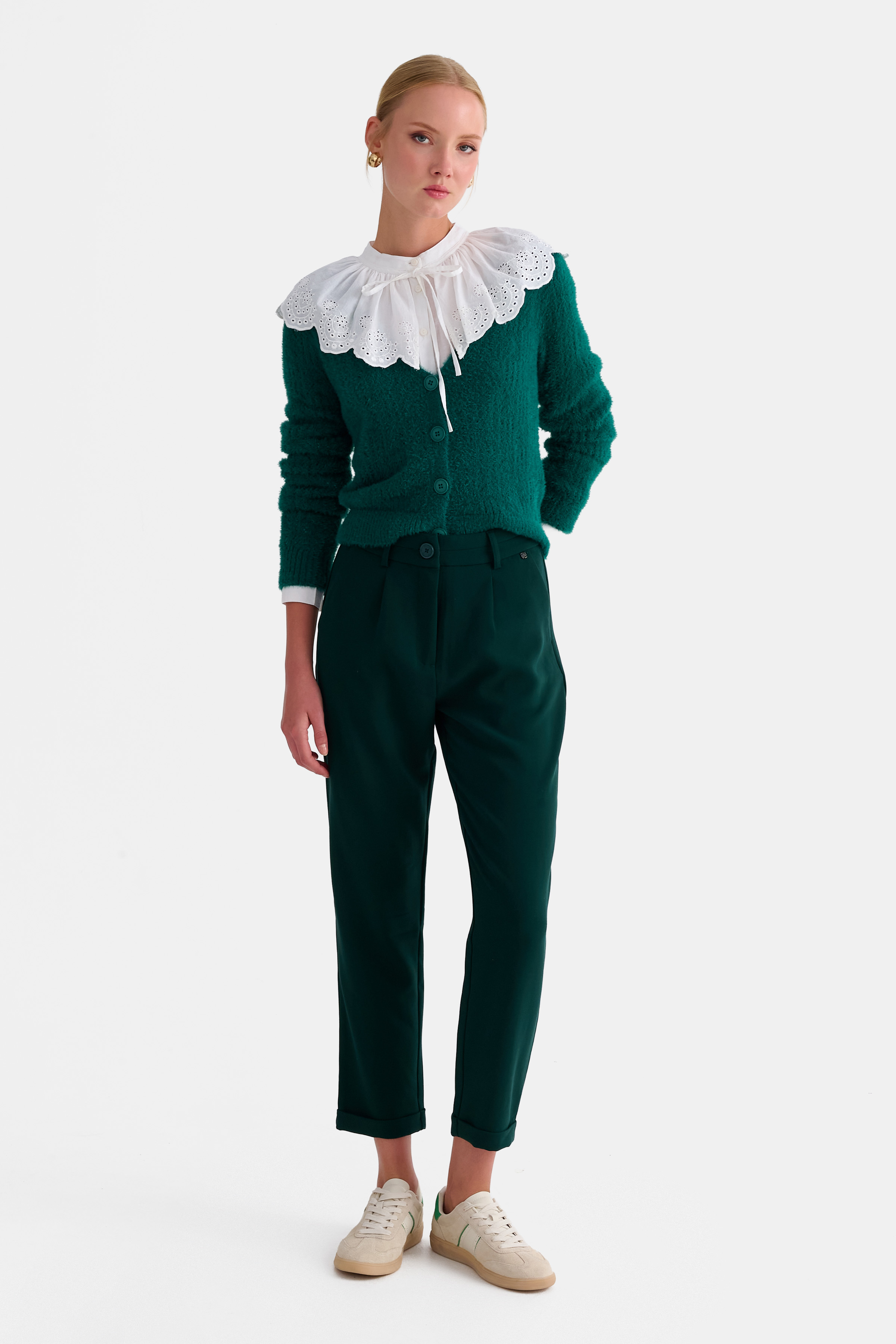 Παντελόνι formal με ρεβέρ - EMERALD