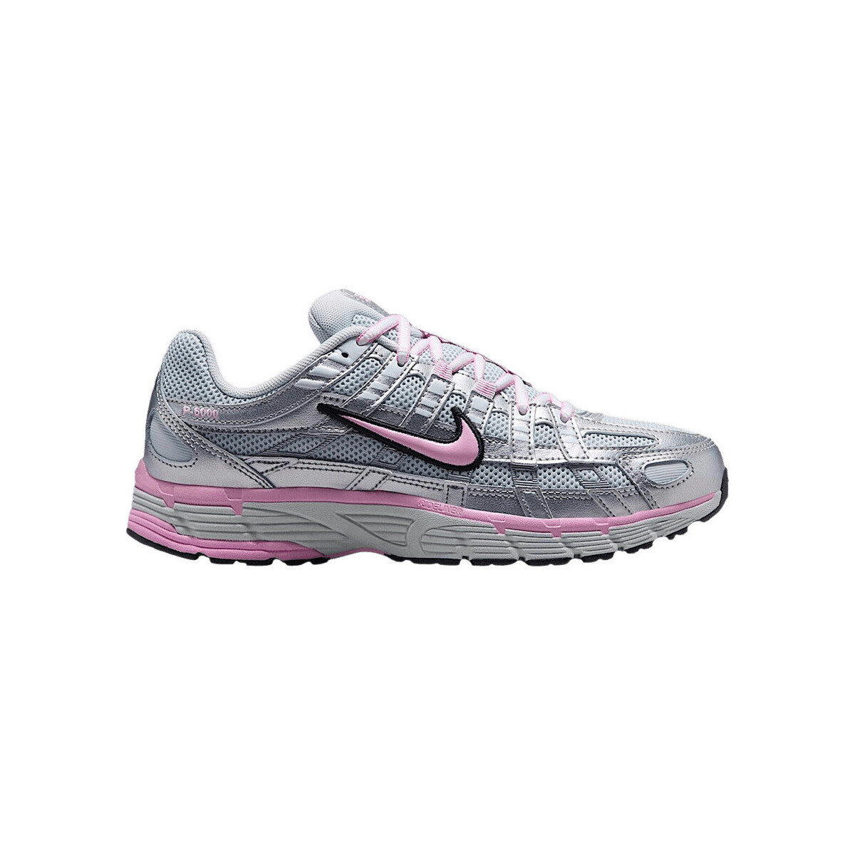 Sneakers Nike P-6000 Pure Platinum Metallic Silver Black Pink (Women's)