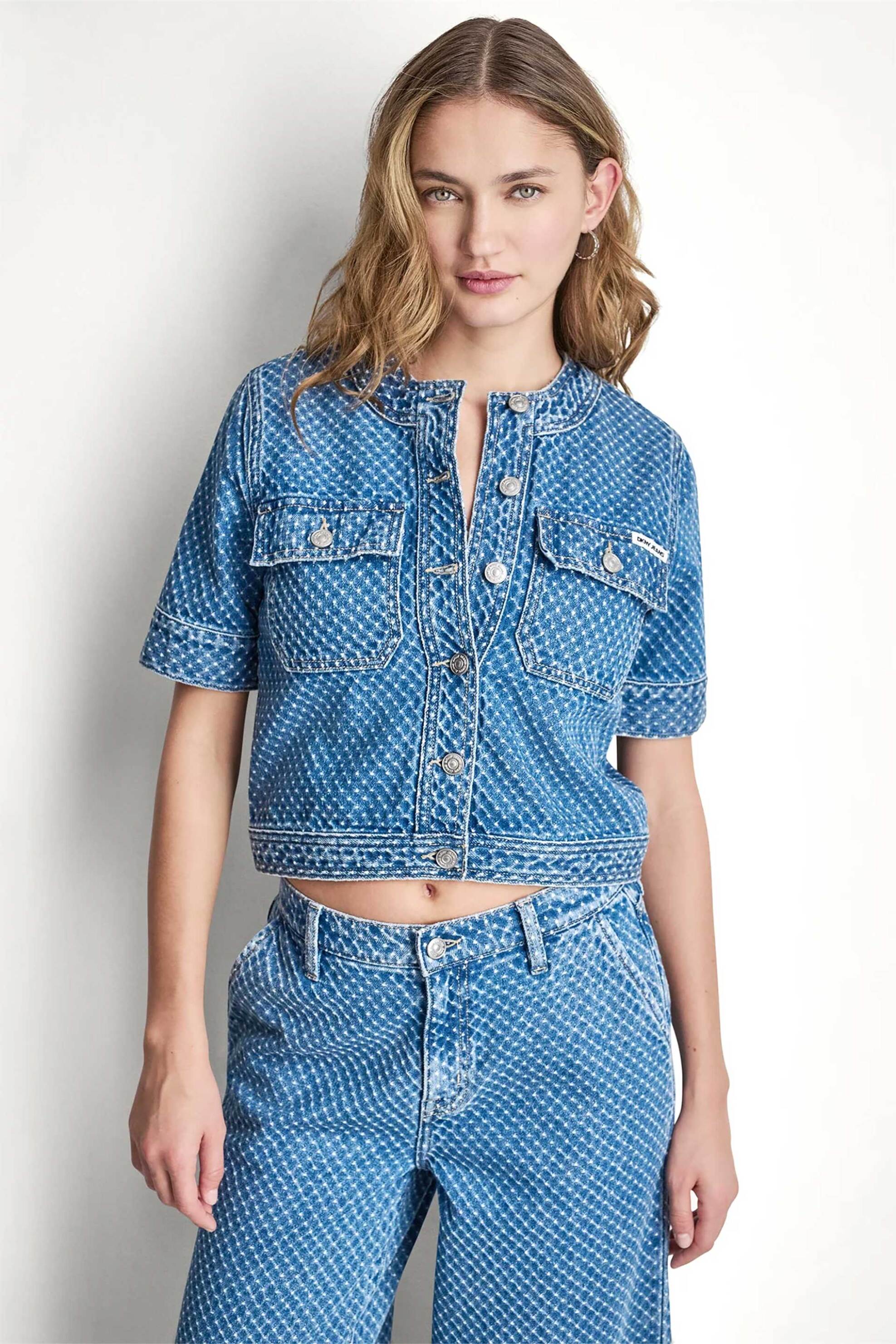 DKNY γυναικείο denim jacket cropped