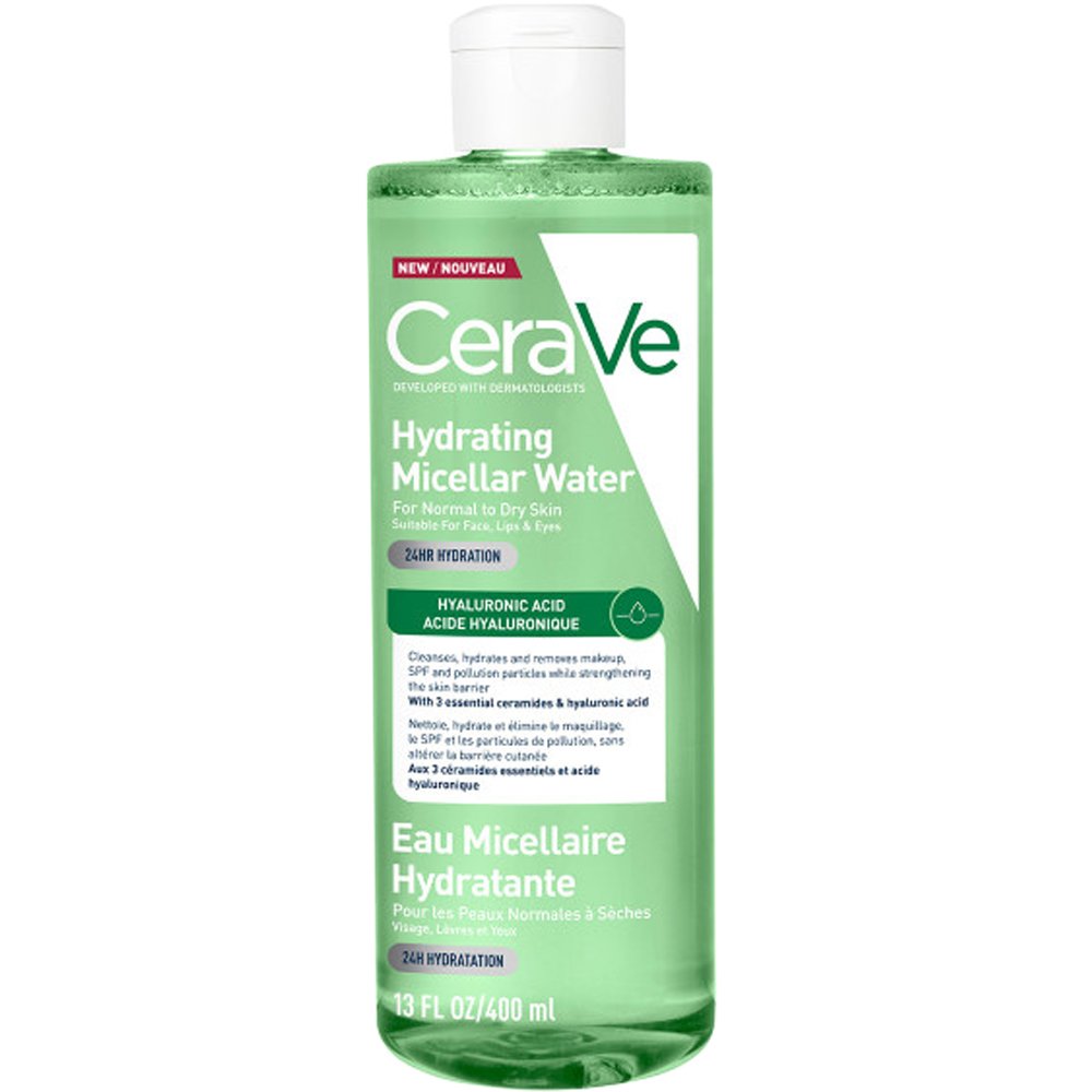 CeraVe Hydrating Micellar Water Νερό Καθαρισμού & Ντεμακιγιάζ Κατάλληλο για Πρόσωπο, Μάτια & Χείλη με Υαλουρονικό Οξύ για 24ωρη Ενυδάτωση 400ml