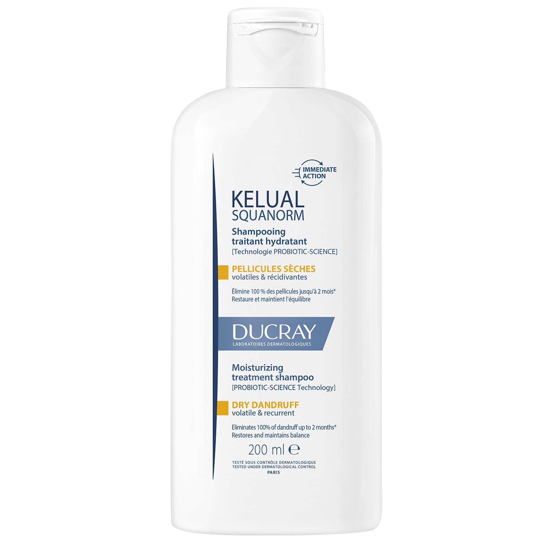 Ducray Kelual Squanorm Regulating Treatment Shampoo Dry Dandruff Ρυθμιστικό Σαμπουάν Θεραπείας Κατάλληλο για Ξηρή Πιτυρίδα 200ml