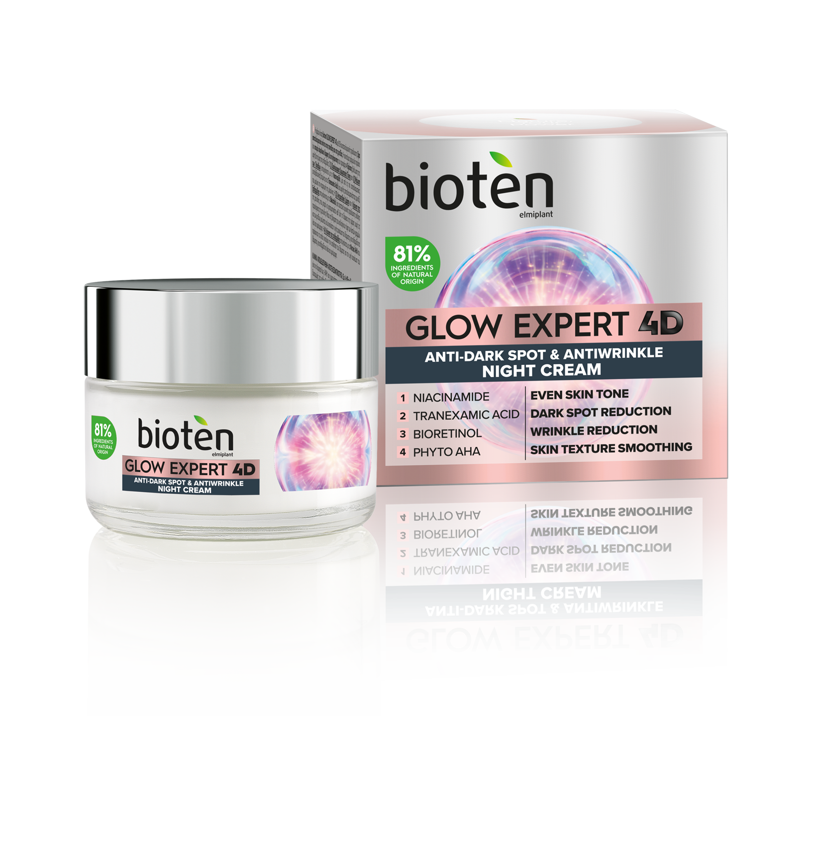 Glow Expert 4D Κρέμα Νύχτας Κατά Των Πανάδων & Των Ρυτίδων 50ml