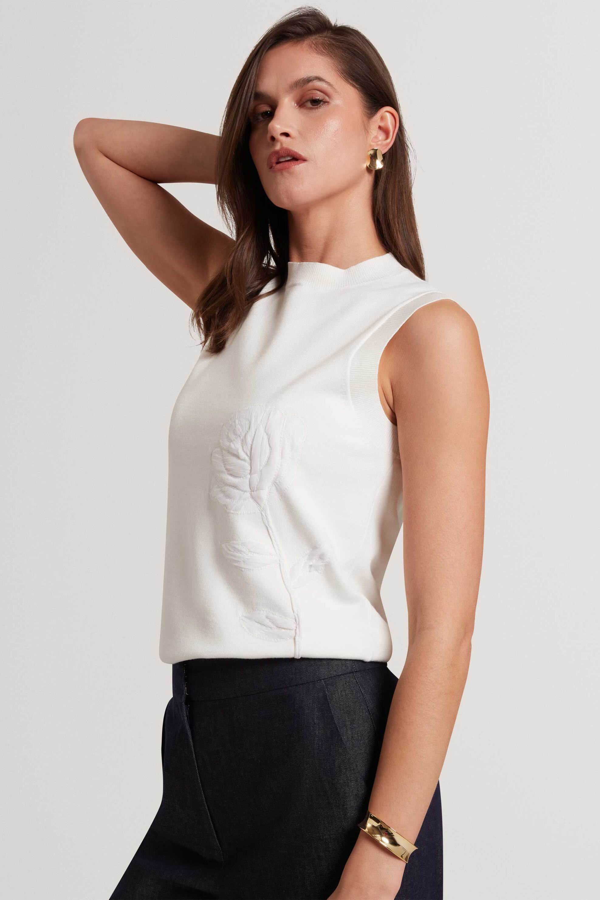 Ted Baker γυναικείο τοπ πλεκτό αμάνικο "Nyeli"