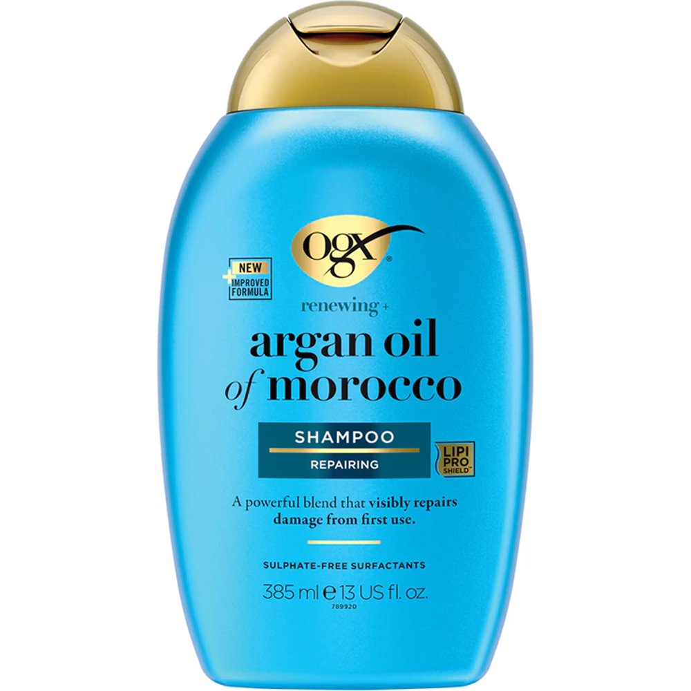 OGX Argan Oil of Morocco Renewing & Repairing Shampoo Σαμπουάν Αναδόμησης με Έλαιο Argan για Απαλά Μεταξένια Μαλλιά 385ml
