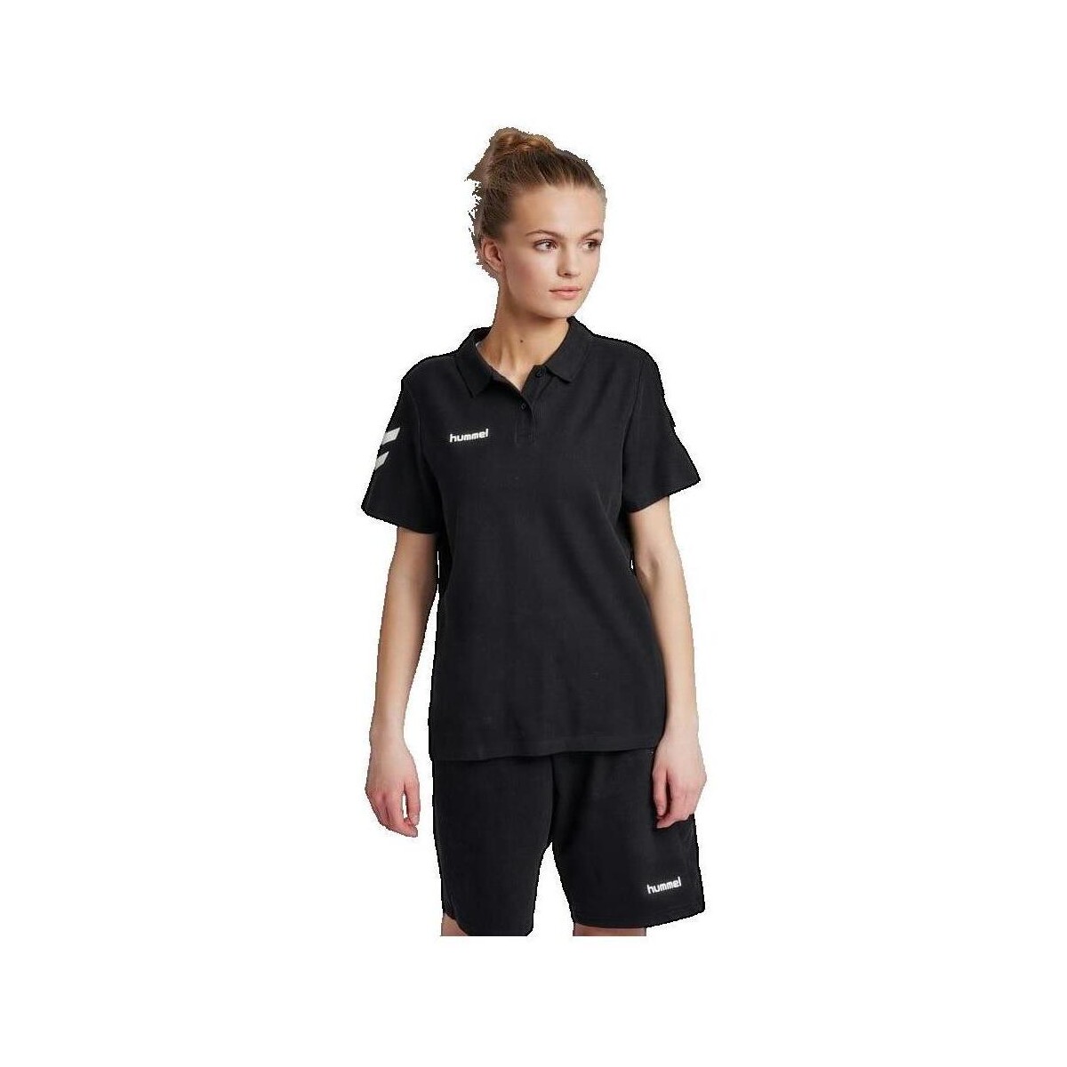Πόλο με κοντά μανίκια hummel Polo Go Cotton manches courtes noir