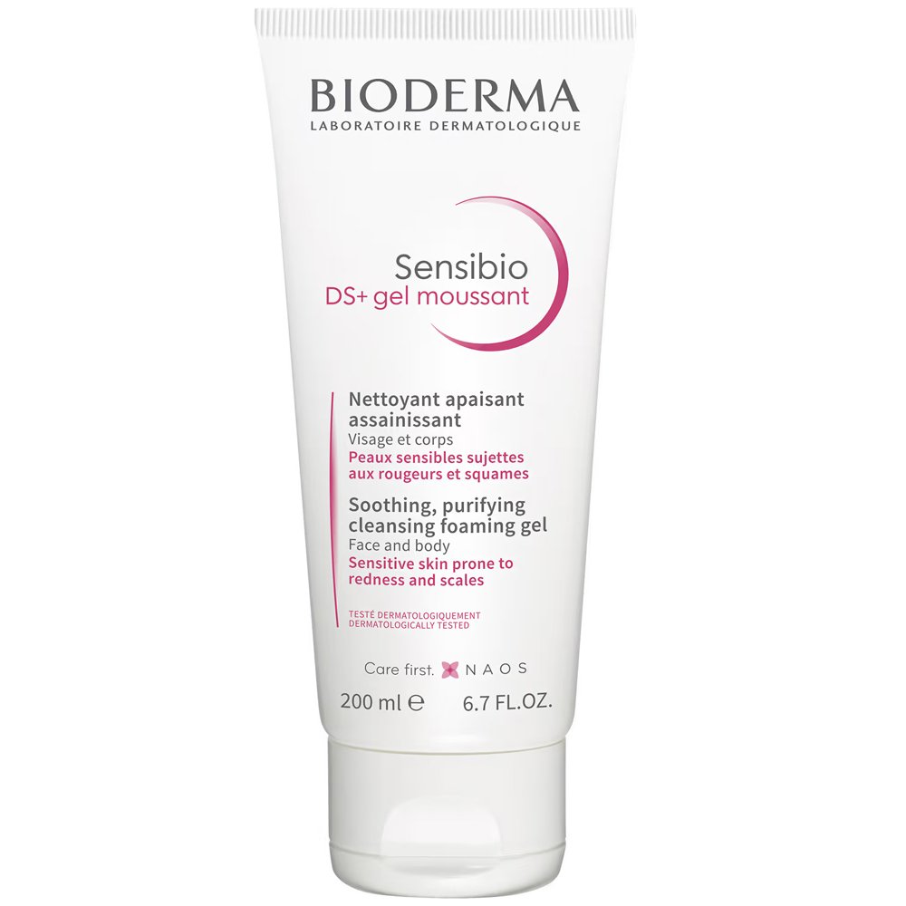 Bioderma Sensibio DS+ Gel Moussant Καταπραϋντικό Gel Καθαρισμού Προσώπου Σώματος Κατά της Ερυθρότητας & της Ξηροδερμίας 200ml