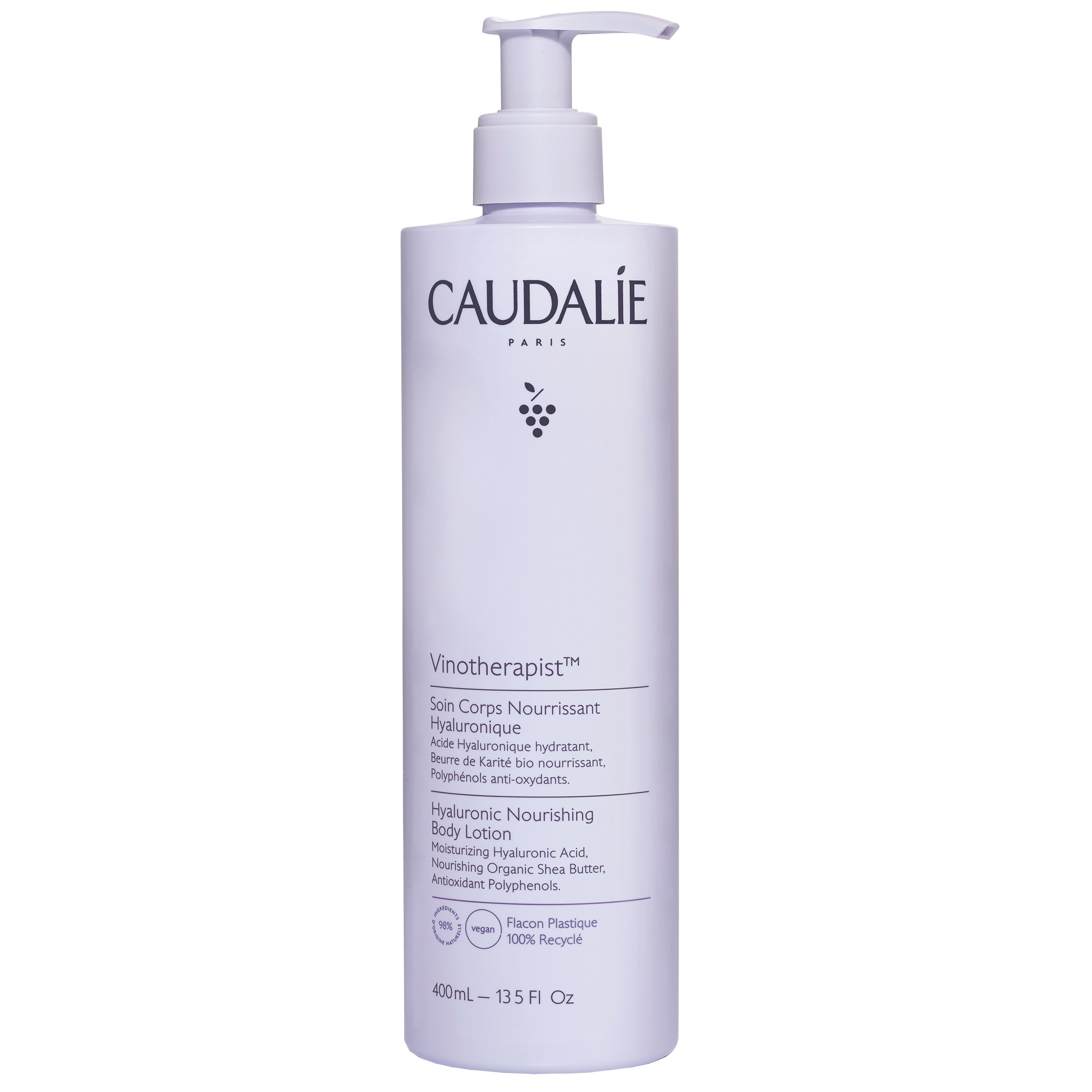 Caudalie Vinotherapist Hyaluronic Nourishing Body Lotion Ενυδατική Λοσιόν Σώματος με Υαλουρονικό Οξύ για Κανονικές Έως Ξηρές Επιδερμίδες 400ml