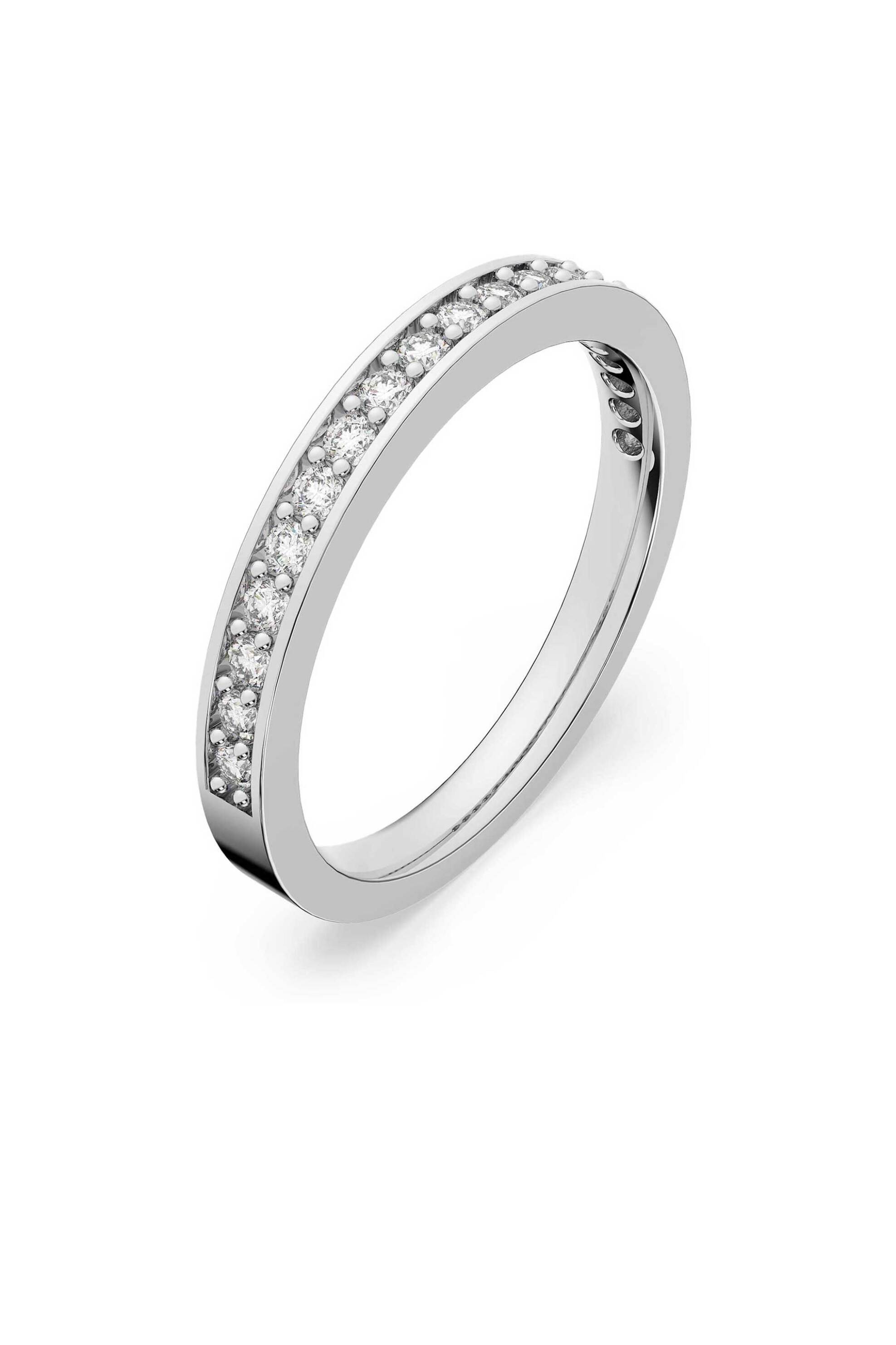 Swarovski γυναικείο δαχτυλίδι λευκό, επιμετάλλωση ροδίου "Matrix" (52)