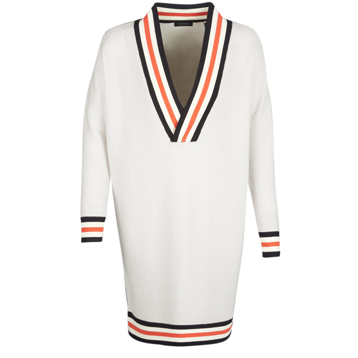 Πουλόβερ Maison Scotch WHITE LONG SLEEVES