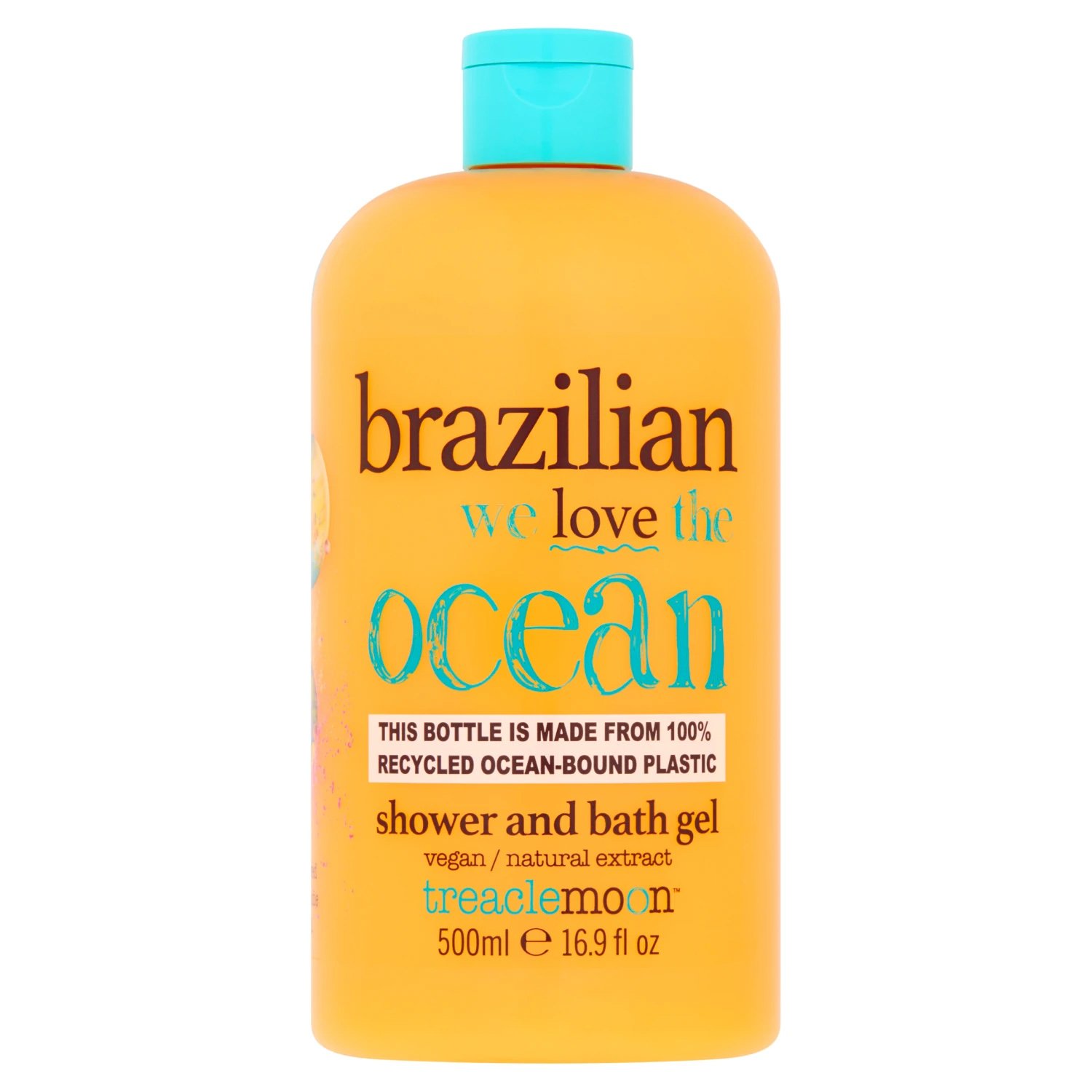 Treaclemoon Brazilian Love Bath & Shower Gel Αναζωογονητικό & Ενυδατικό Αφρόλουτρο Σώματος με Εκχύλισμα Γκουαρανά 500ml