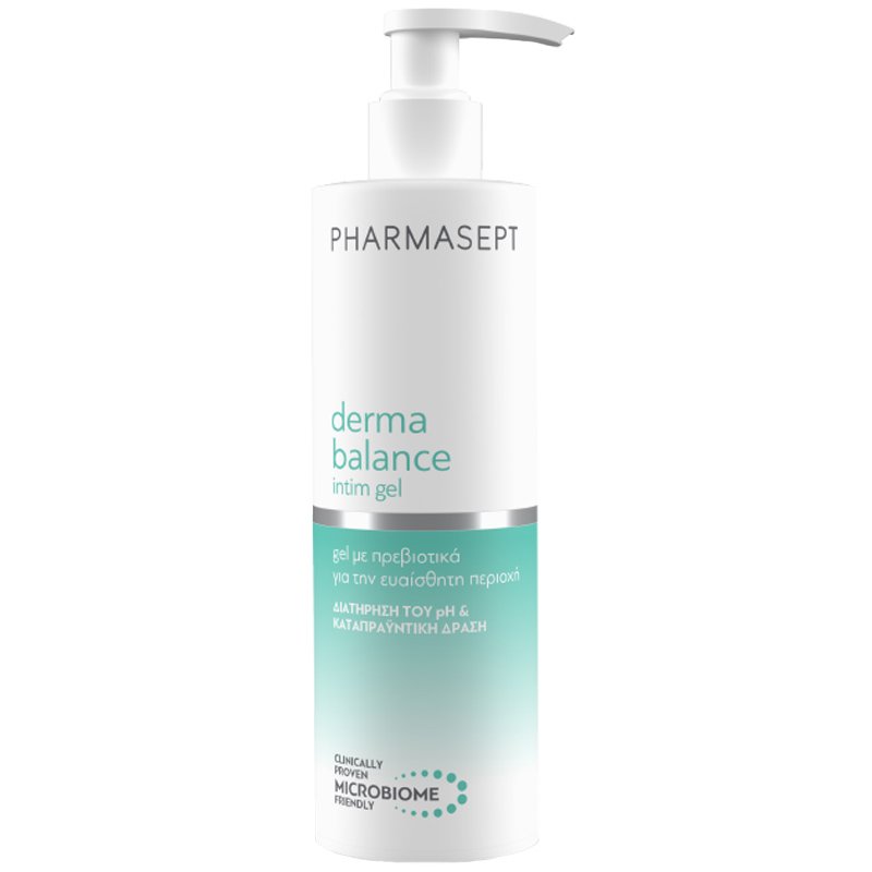 Pharmasept Derma Balance Intim Gel Απαλό Gel Καθαρισμού Με Πρεβιοτικά Για Την Υγιεινή Της Ευαίσθητης Περιοχής 250ml