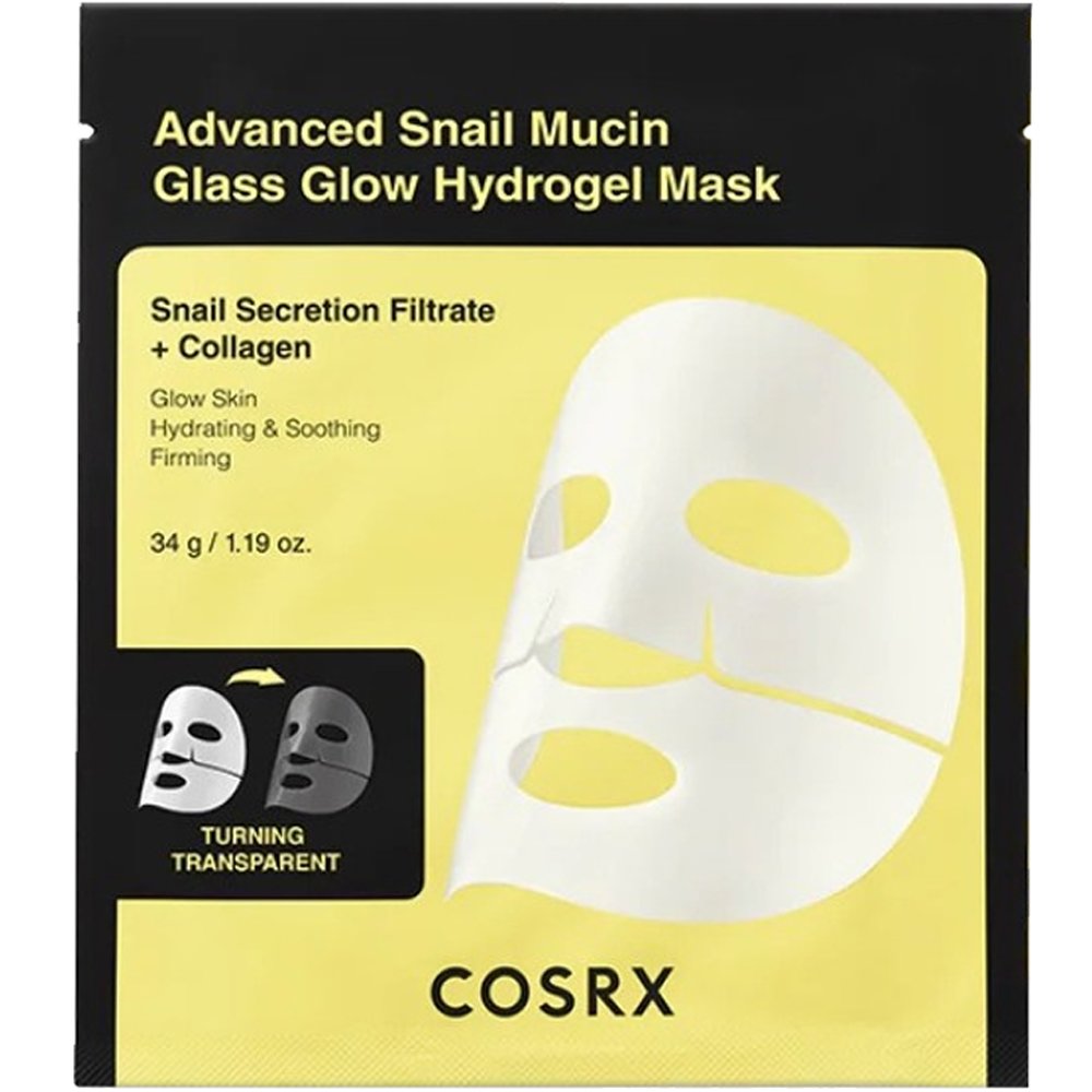 COSRX Advanced Snail Mucin Glass Glow Hydrogel Mask Μάσκα Υδρογέλης Κολλαγόνου & Σαλιγκαριού για Σφριγηλή Επιδερμίδα 1 Τεμάχιο