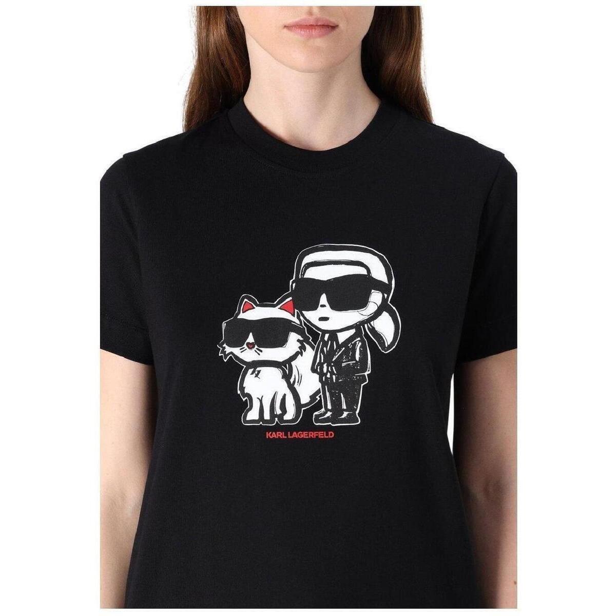 T-shirt με κοντά μανίκια Karl Lagerfeld A1W17129 999