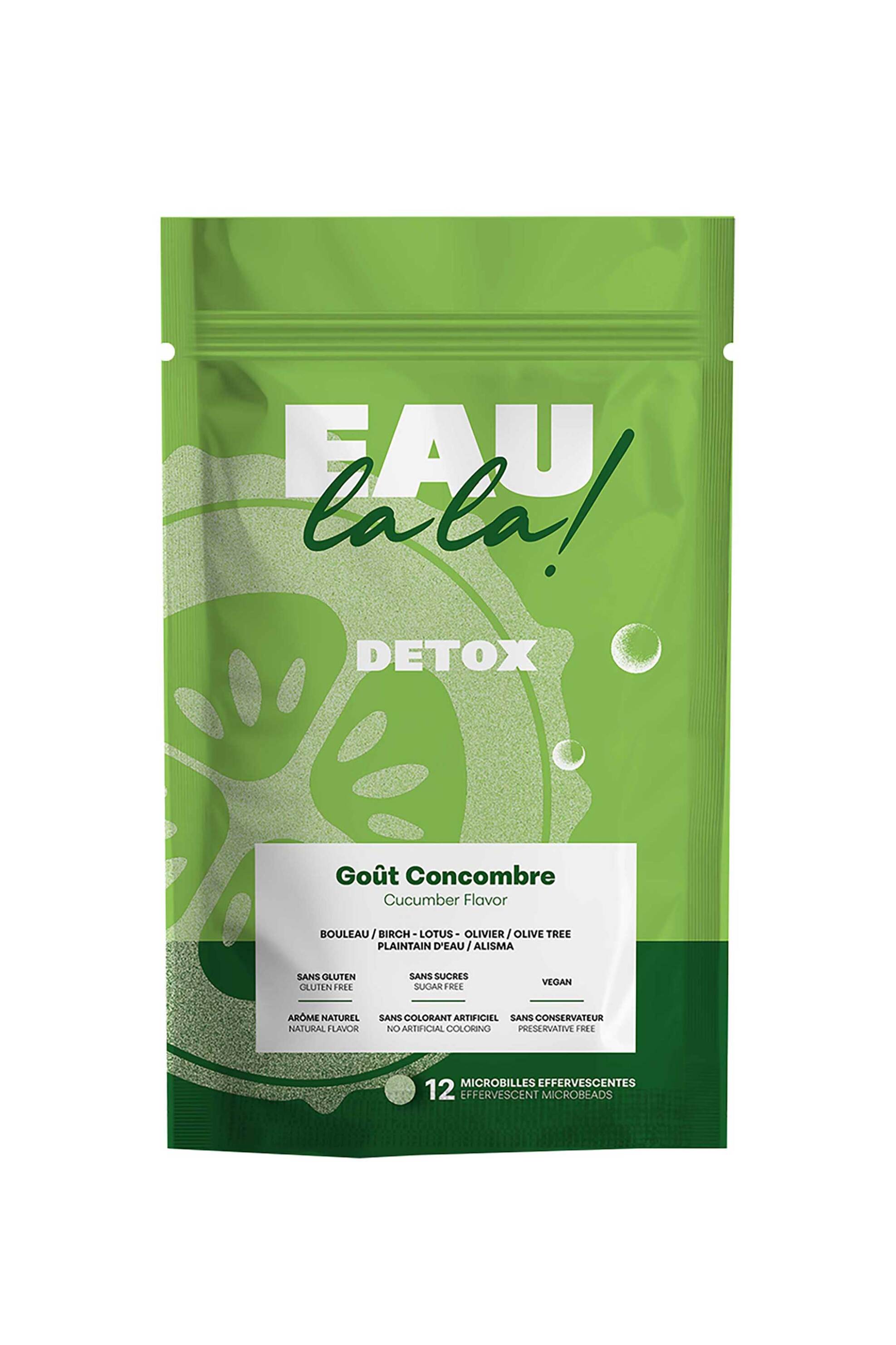 EAU la la! Detox - Γεύση Αγγούρι - 12 Microbeads