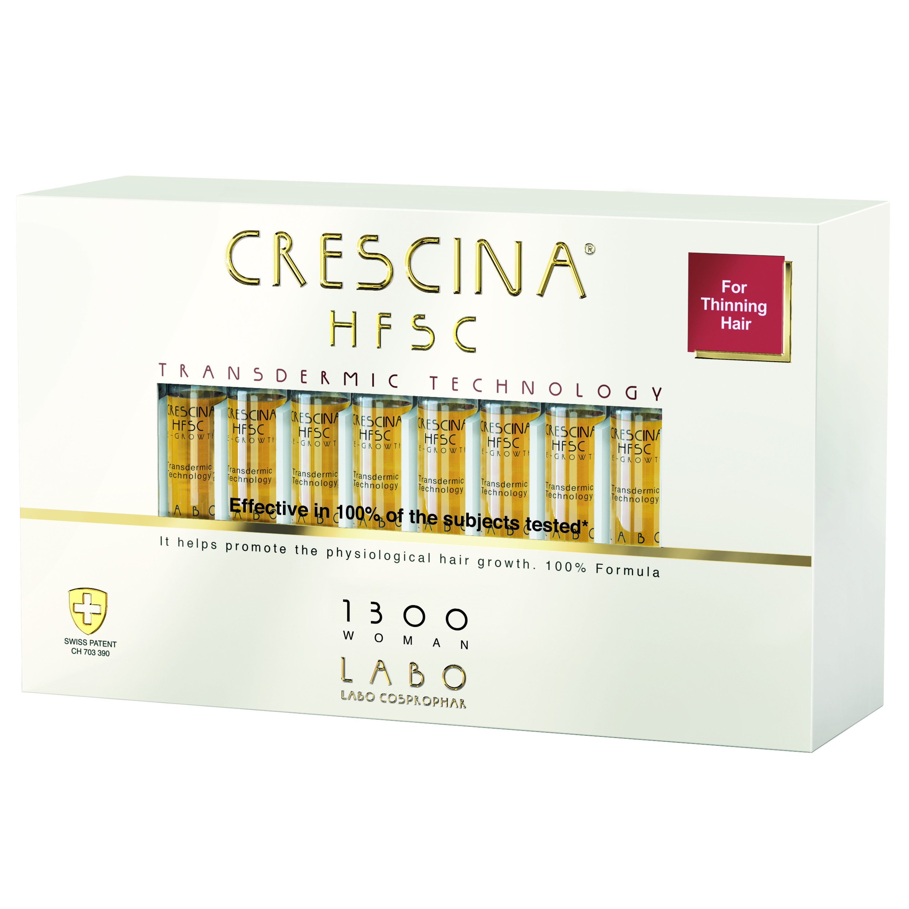 Crescina Transdermic HFSC Women Treatment Αγωγή με Ειδικά Σχεδιασμένη Γυναικεία Σύνθεση για τα Προχωρημένα Στάδια Αραίωσης των Μαλλιών 20 Τεμάχια - 1300