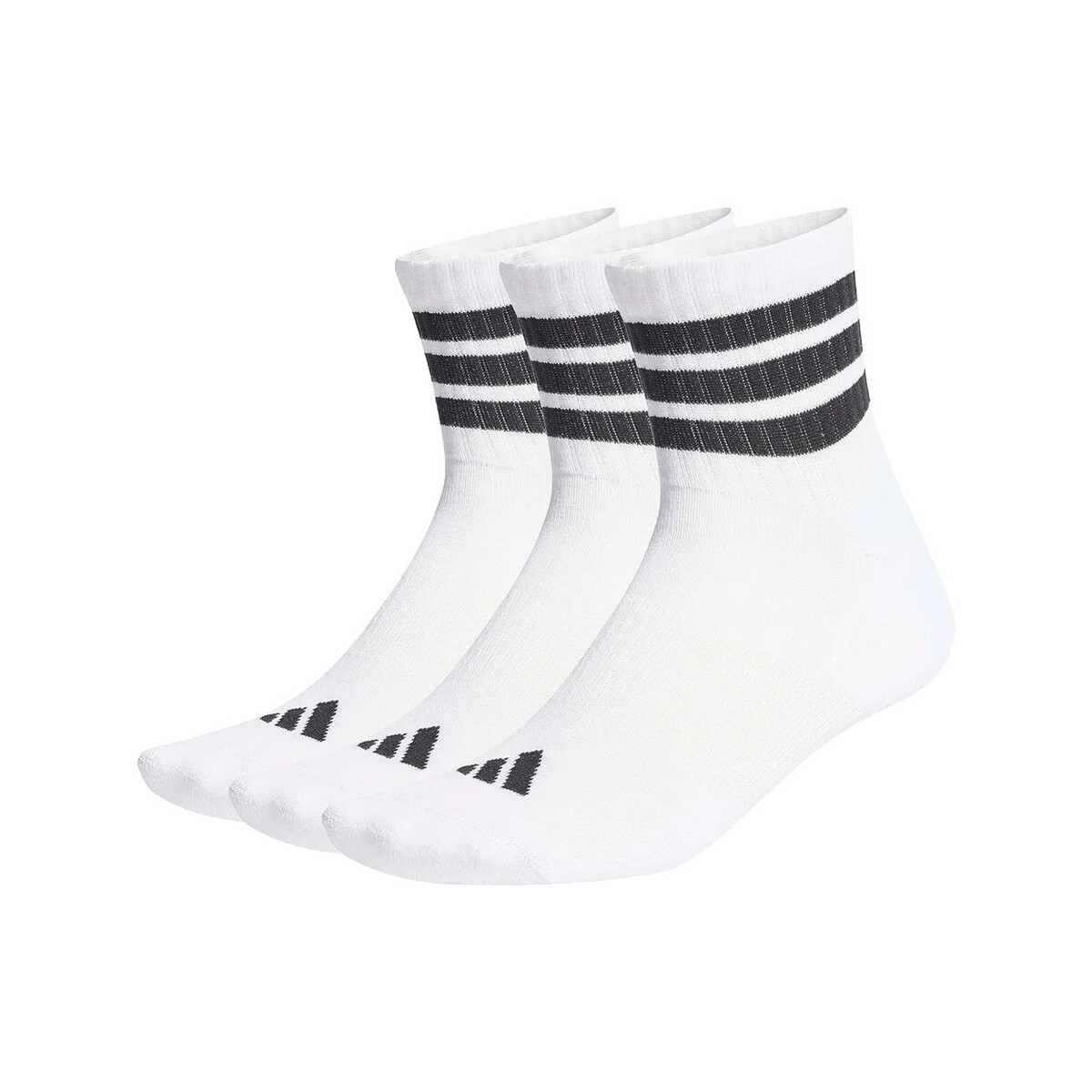 Αθλητικές κάλτσες adidas Chaussettes 3 Stripes Cushioned mi-haut 58% coton
